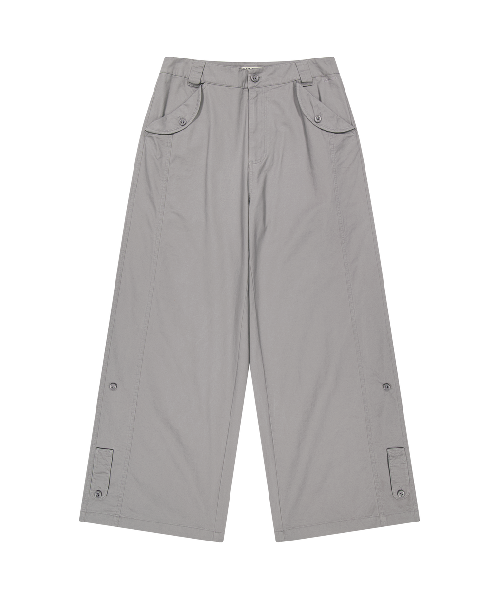 Coyseio - Washed Button Tab Pants (Grey) product image 1 | TRAB K-Fashion Australia