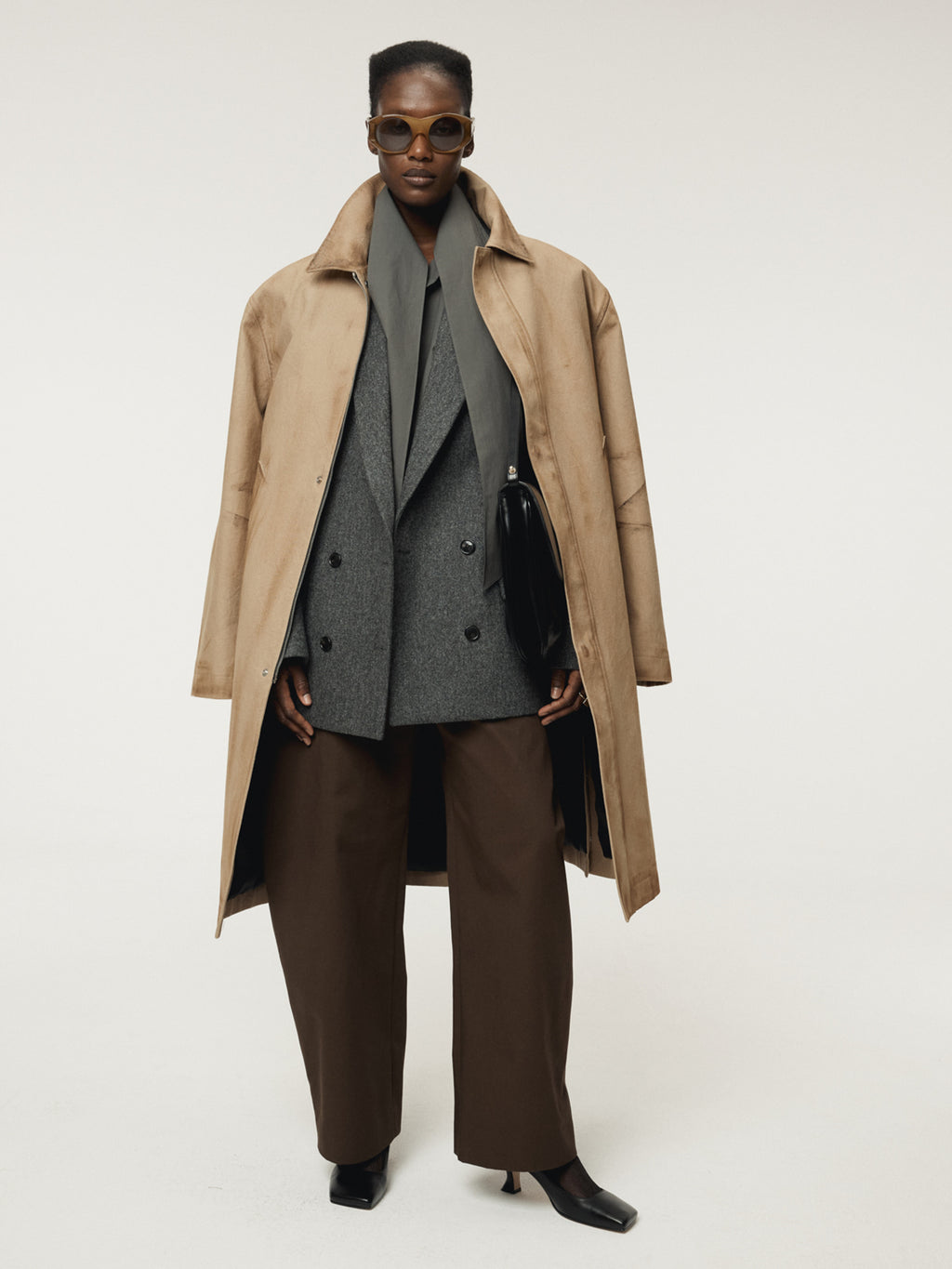 Recto - Double Breasted Tailored Wool Jacket (Charcoal Grey) product image 9 | TRAB K-Fashion Australia