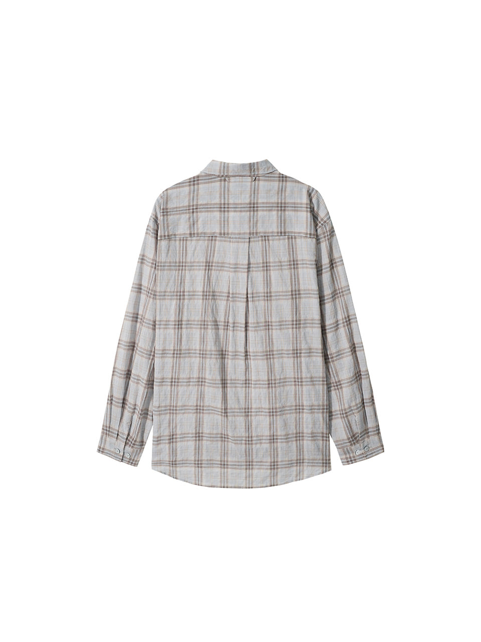 Kijun - Sheer Check Shirt (Sky Blue) product image 9 | TRAB K-Fashion Australia