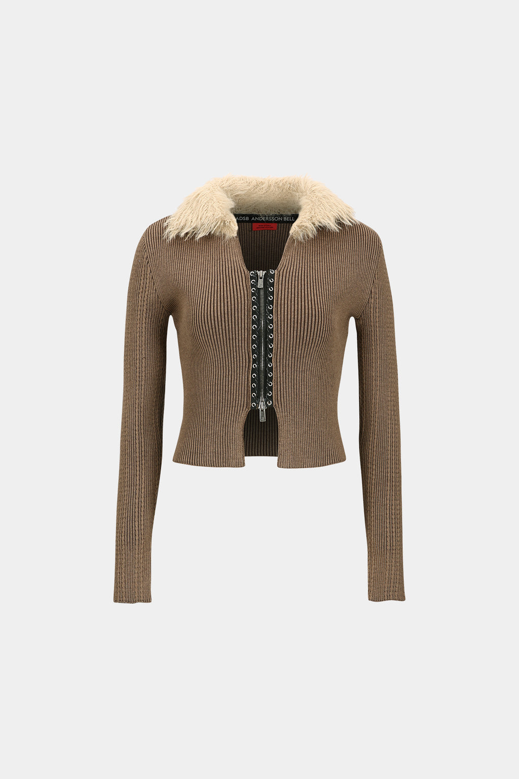 Andersson Bell - Lace-Up Knit Cardigan (Brown) product image 8 | TRAB K-Fashion Australia