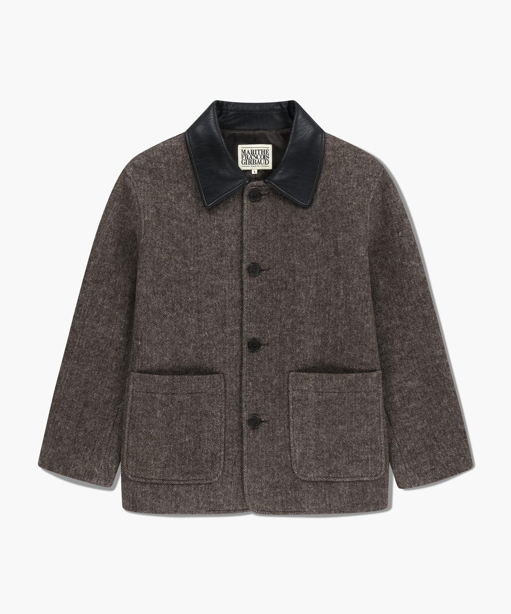 Marithe & Francois Girbaud - Collar Point Half Coat (Brown) product image 11 | TRAB K-Fashion Australia