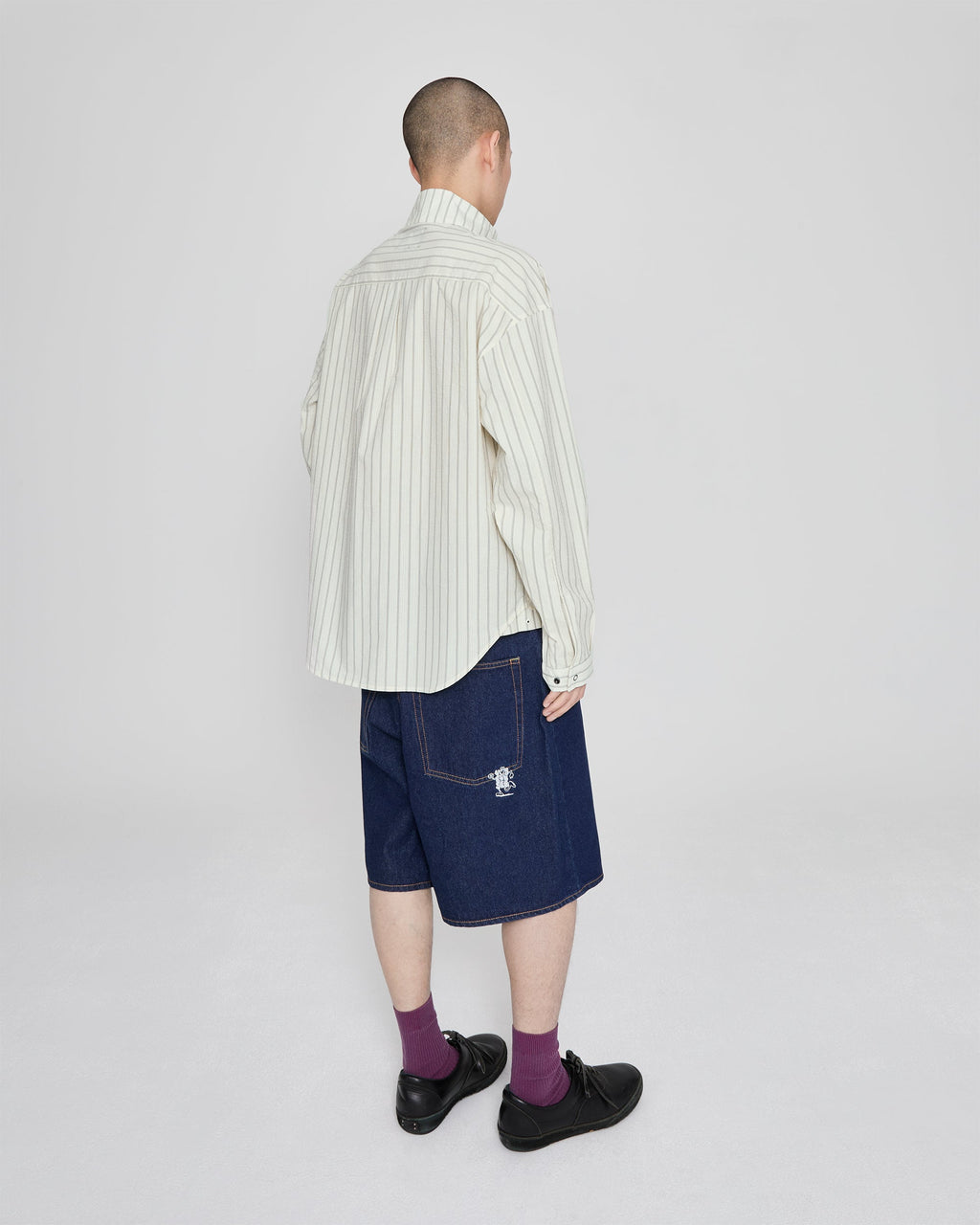 yeseyesee - Hi Neck Two Way Zip Up Shirt (White) product image 9 | TRAB K-Fashion Australia