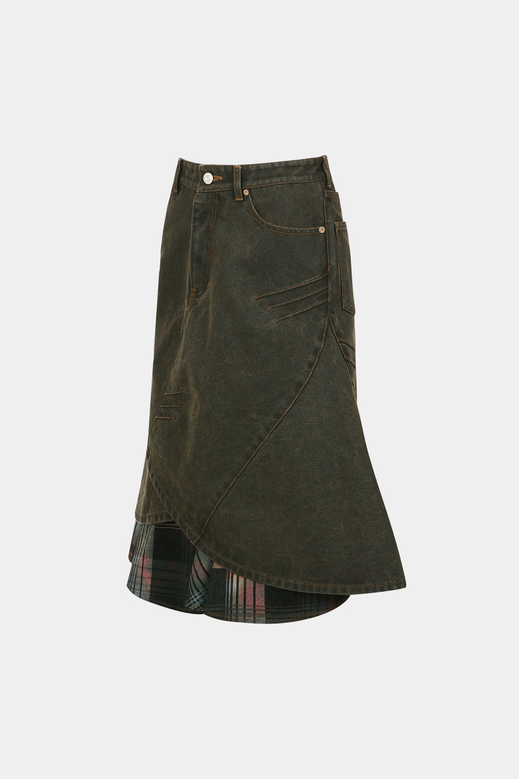 Andersson Bell - Custom Flare Layered Skirt (Sunset Brown) product image 8 | TRAB K-Fashion Australia