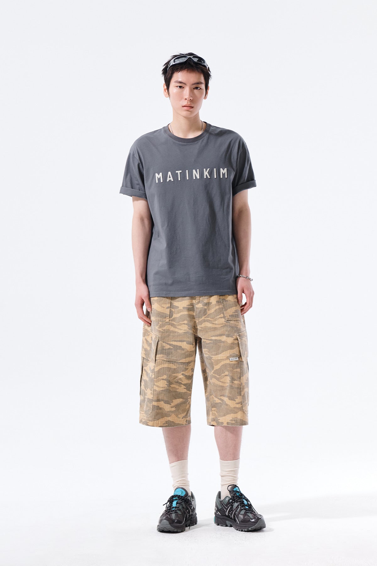 Matin Kim - Camouflage Cargo Bermuda Pants (Camel) product image 9 | TRAB K-Fashion Australia
