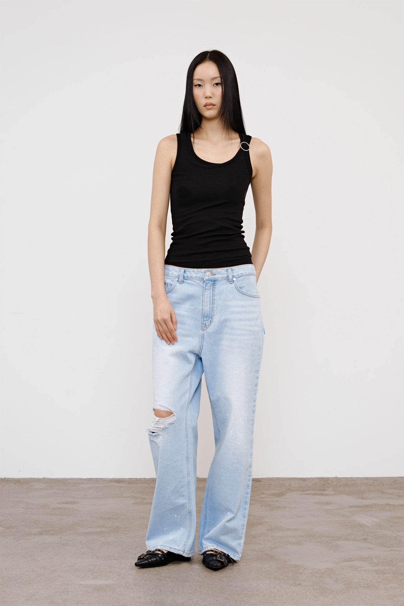 Deinet - Layered Ring Sleeveless (Black) product image 5 | TRAB K-Fashion Australia