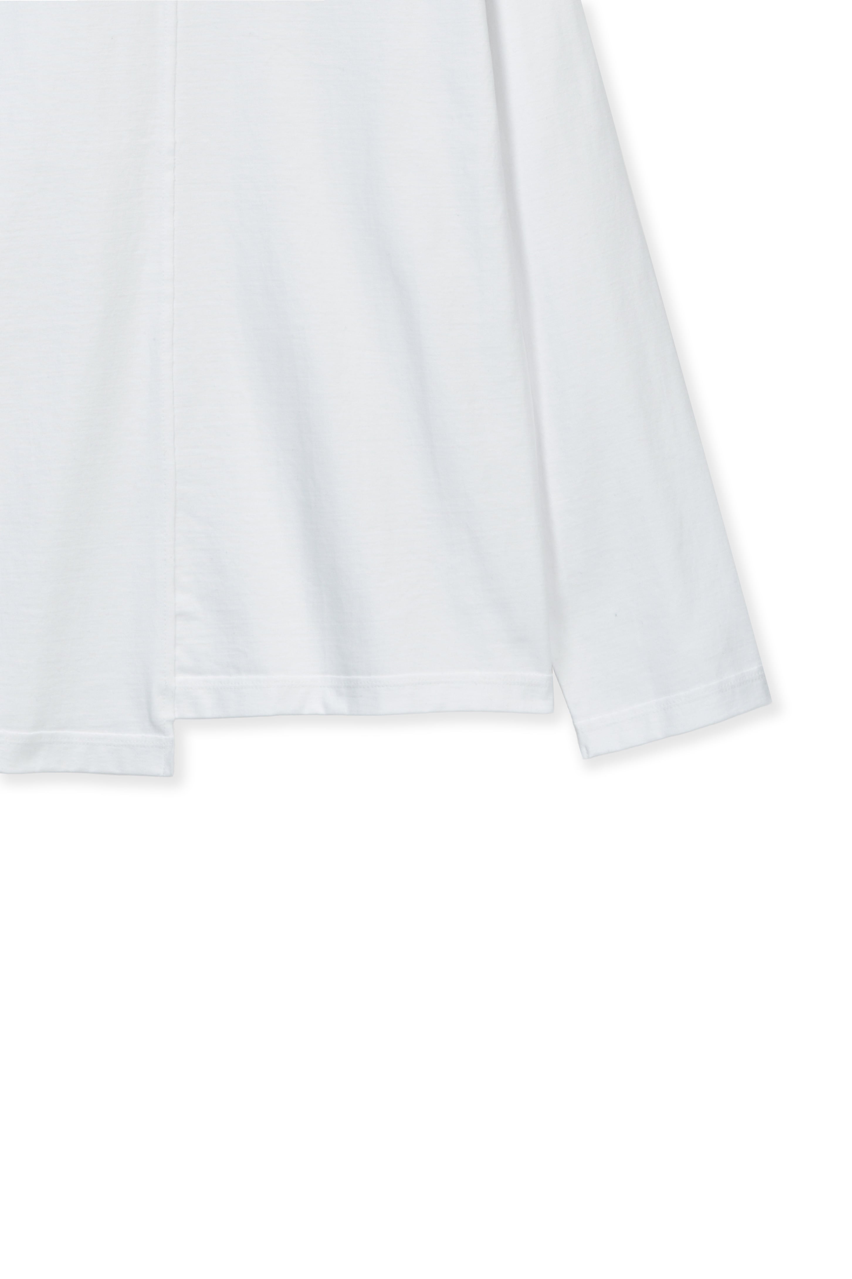 Matin Kim - Asymmetric Logo Top (White) product image 5 | TRAB K-Fashion Australia