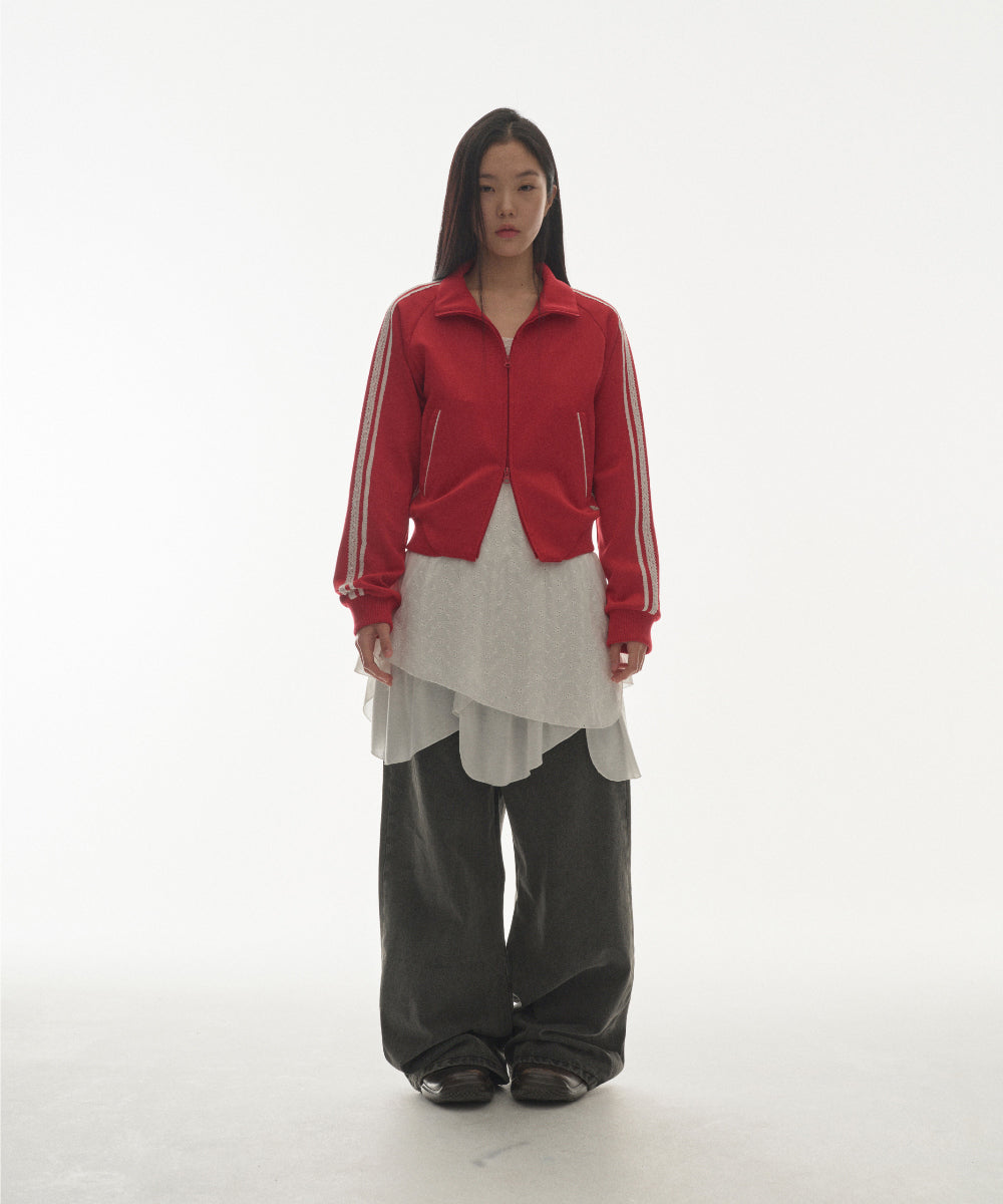 Coyseio - Lace Track Jacket (Red) product image 10 | TRAB K-Fashion Australia