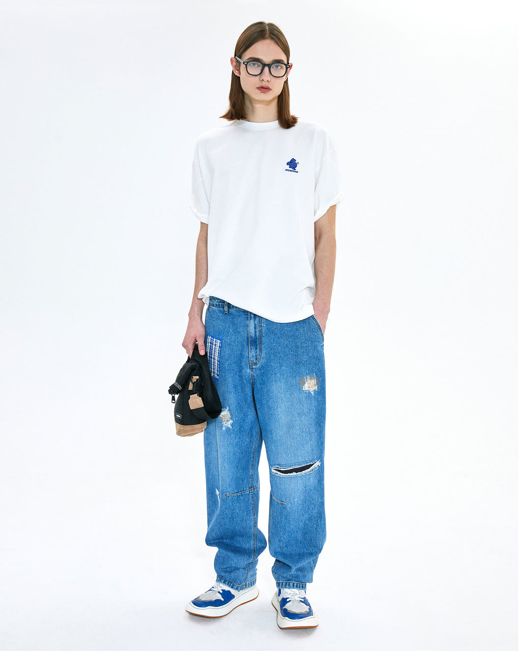 Ader Error - Twinny small logo t-shirt (Off white) product image 1 | TRAB K-Fashion Australia