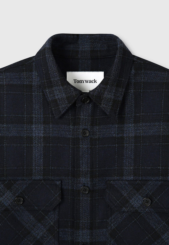 Tonywack - Wool Flannel Check Shirt (Navy) product image 11 | TRAB K-Fashion Australia