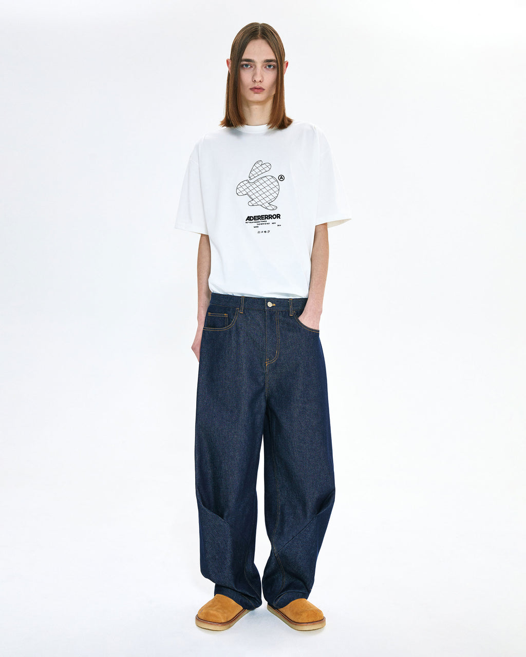 Ader Error - Twinny logo t-shirt (Off white) product image 1 | TRAB K-Fashion Australia