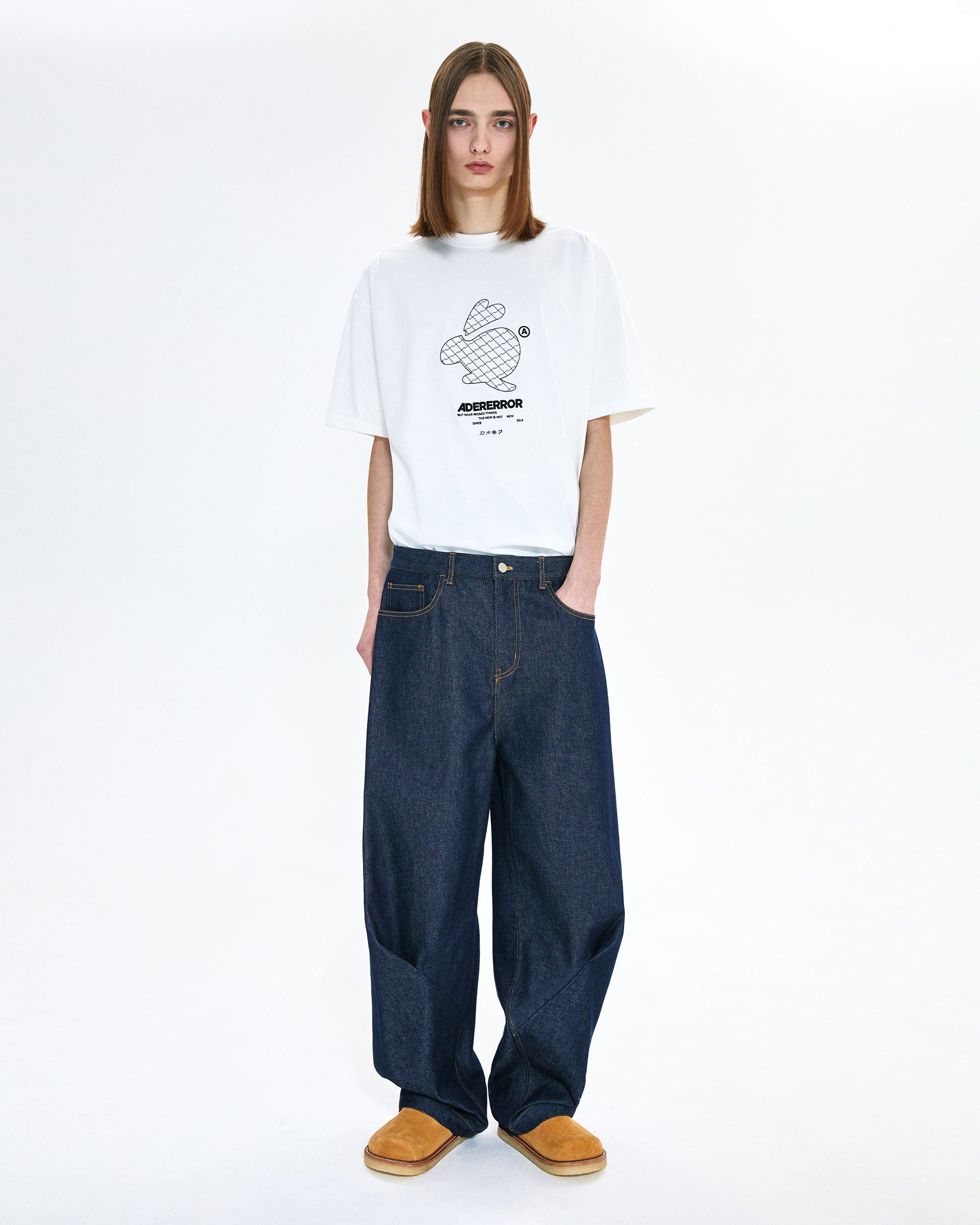 Ader Error - Twinny logo t-shirt (Off white) product image 1 | TRAB K-Fashion Australia
