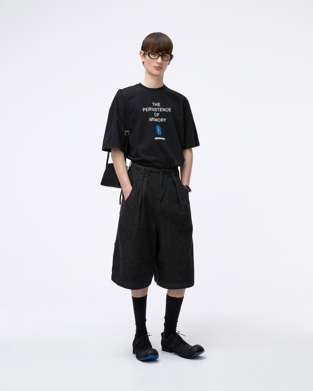 Ader Error - Blue net T-shirt Product. 49 (Noir) product image 1 | TRAB K-Fashion Australia
