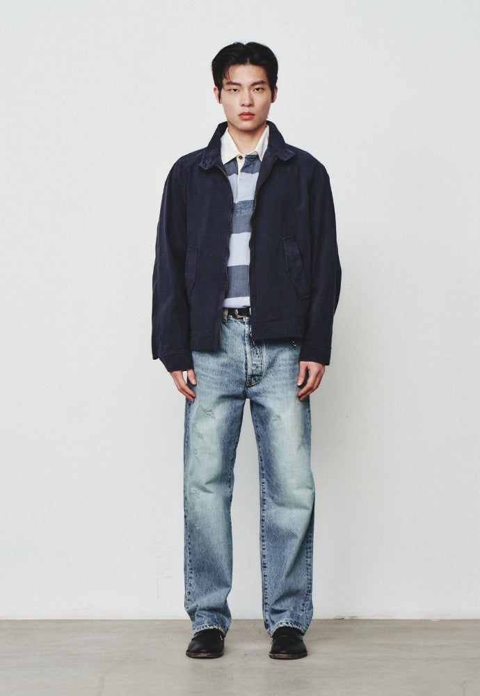 Art if acts - Garment Washed Harrington Jacket (Navy) product image 1 | TRAB K-Fashion Australia