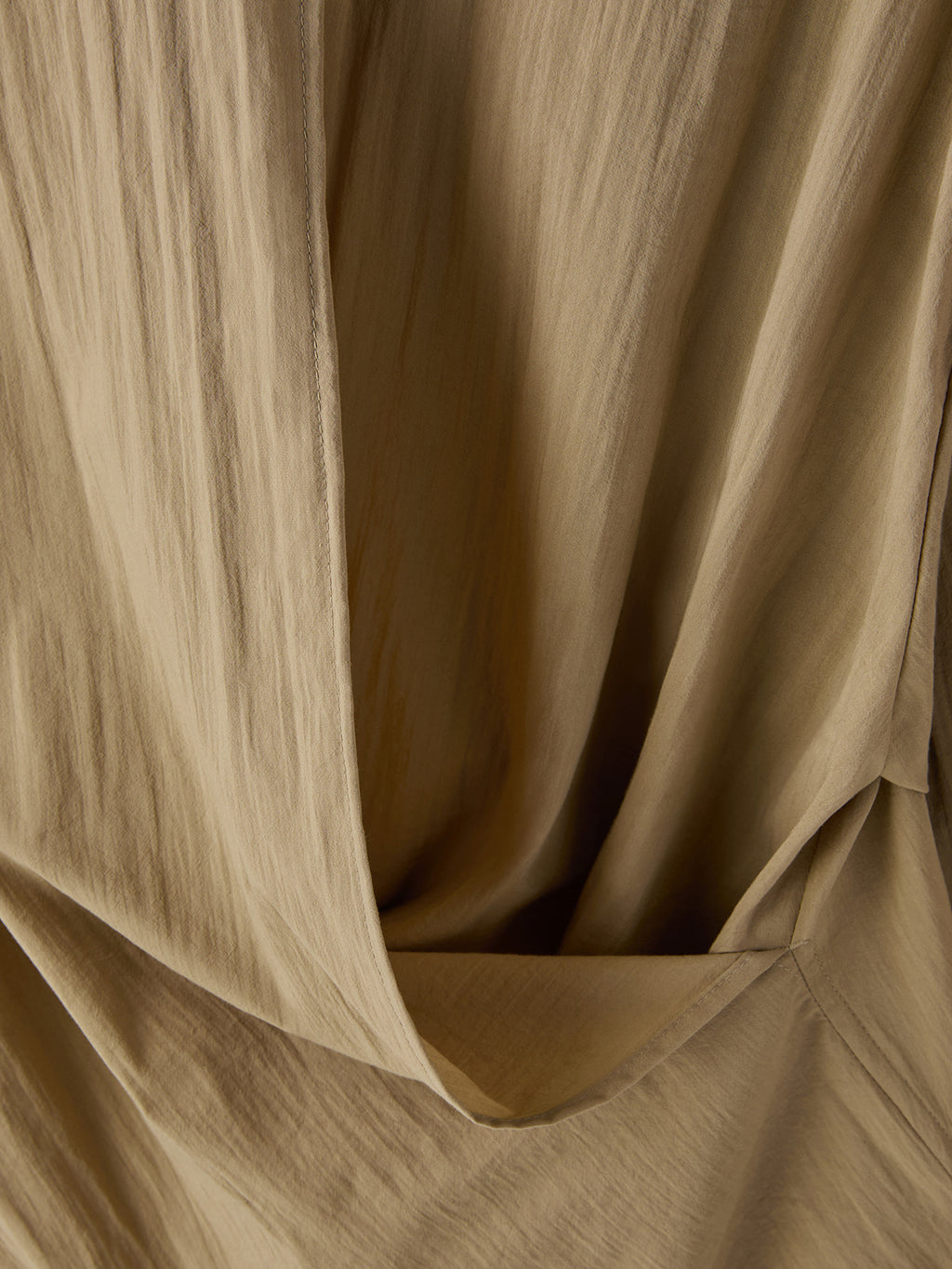 Recto - Open Back Draped Shirt (Khaki Beige) product image 7 | TRAB K-Fashion Australia