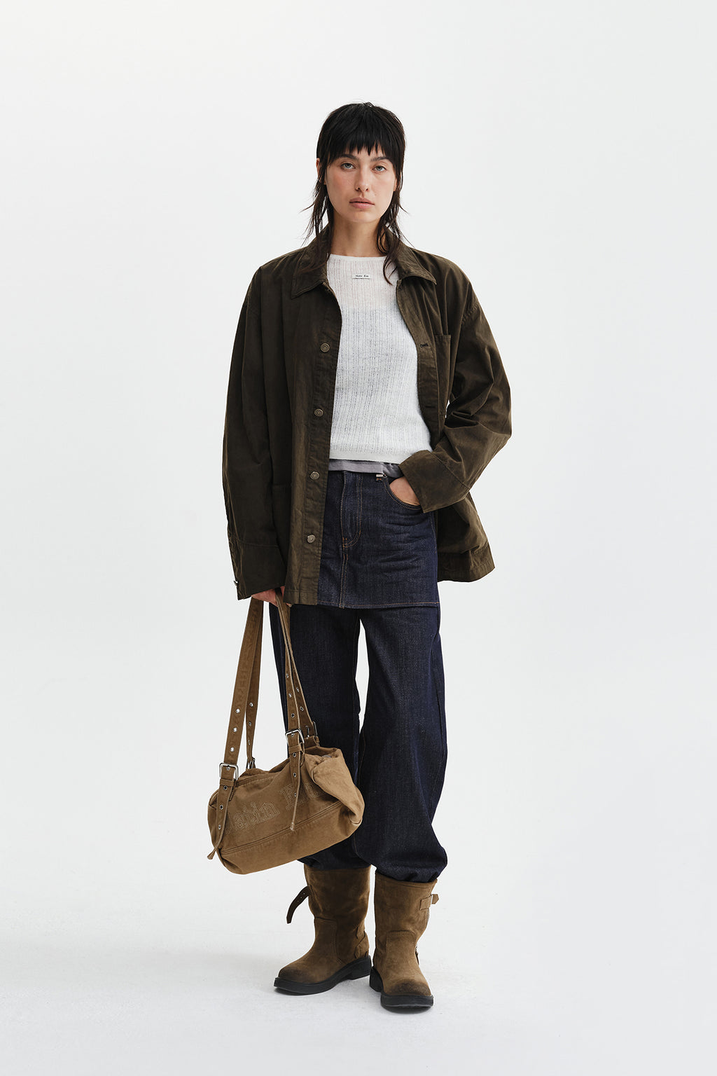 Matin Kim - Vintage Waxed Work Jacket (Khaki) product image 11 | TRAB K-Fashion Australia