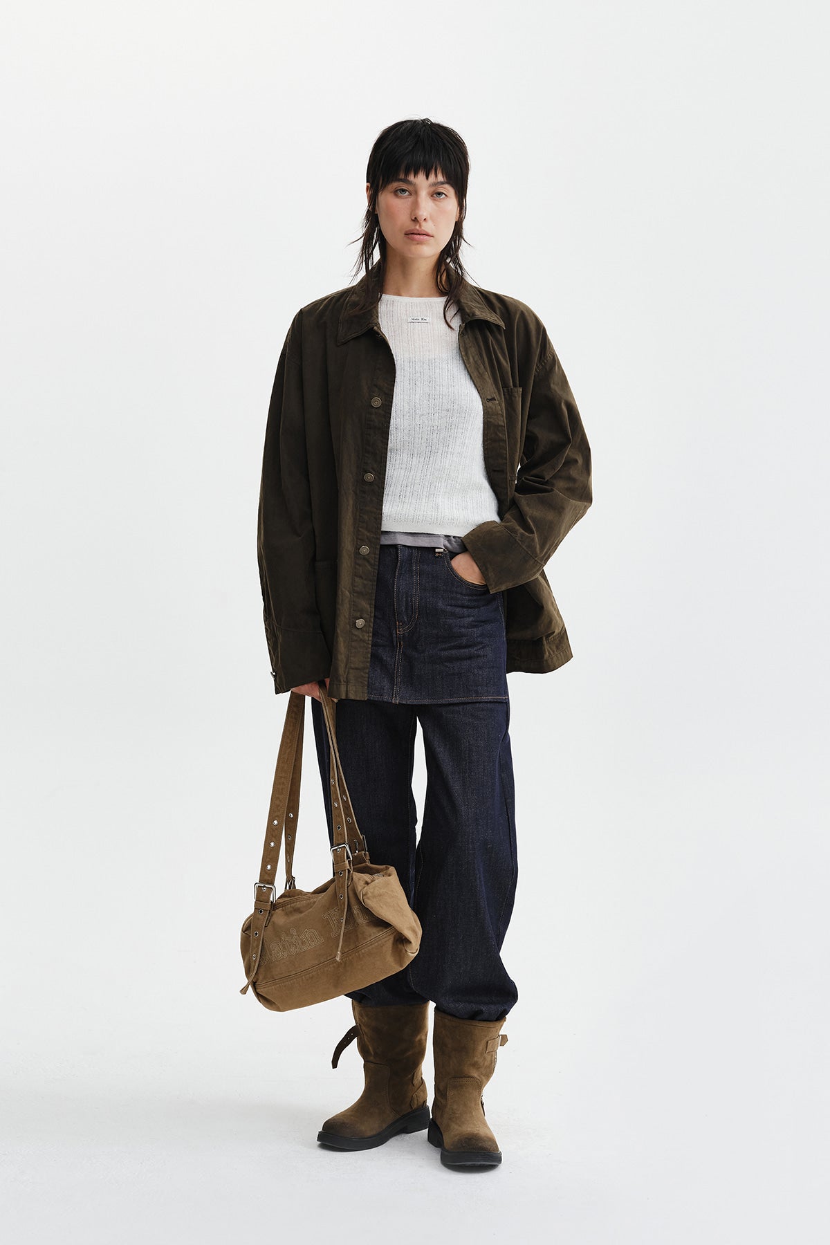 Matin Kim - Vintage Waxed Work Jacket (Khaki) product image 11 | TRAB K-Fashion Australia
