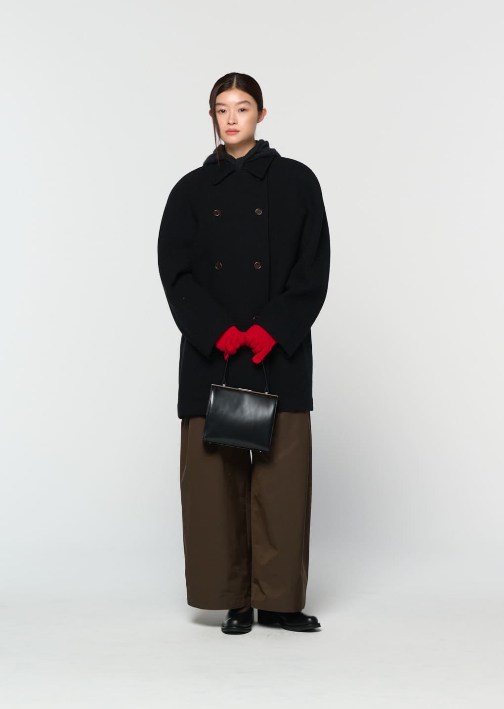 Amomento - rounded half coat (Black) product image 5 | TRAB K-Fashion Australia