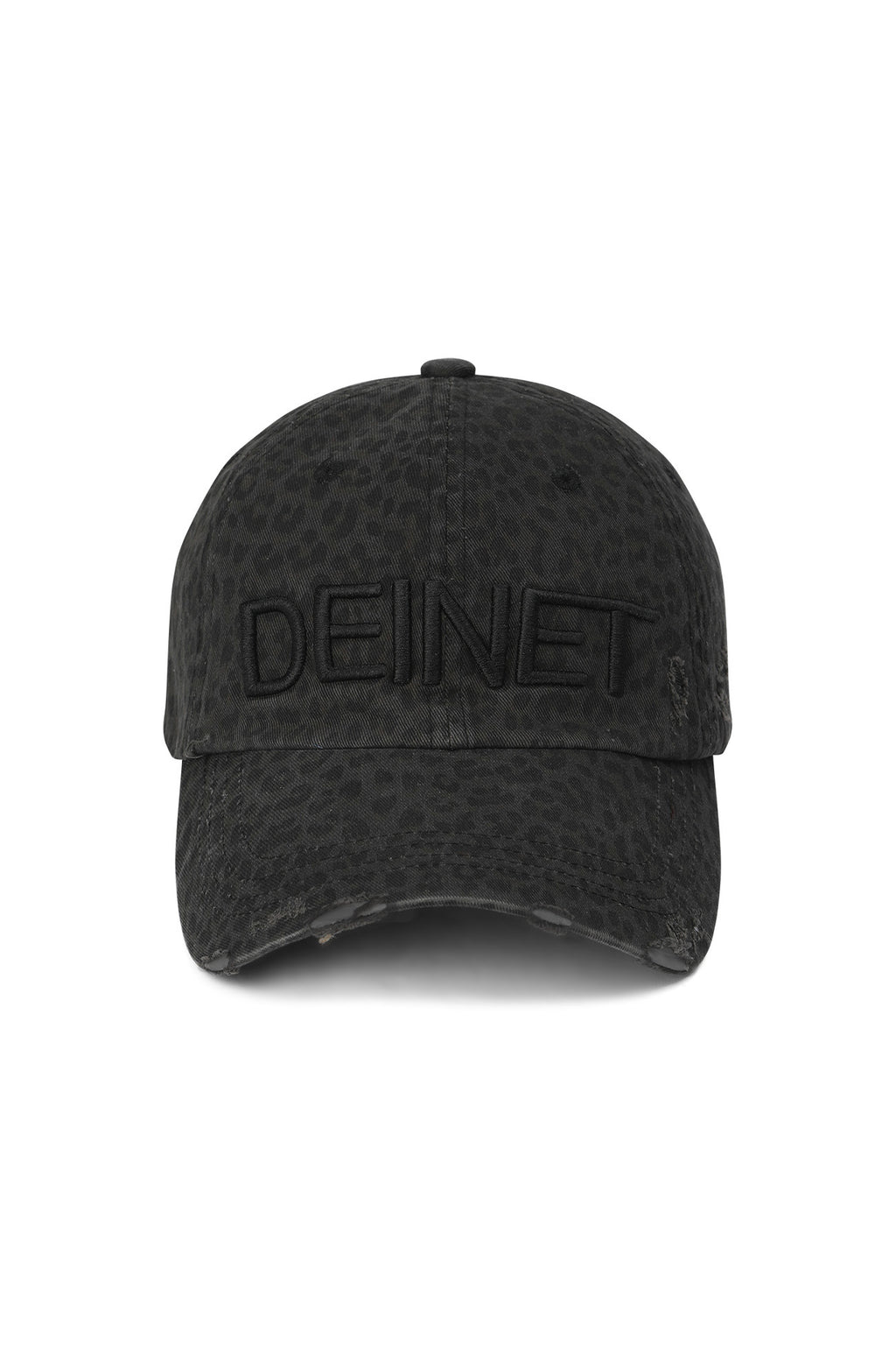 Deinet - Leopard Damaged Washing Ball Cap (Charcoal) product image 1 | TRAB K-Fashion Australia