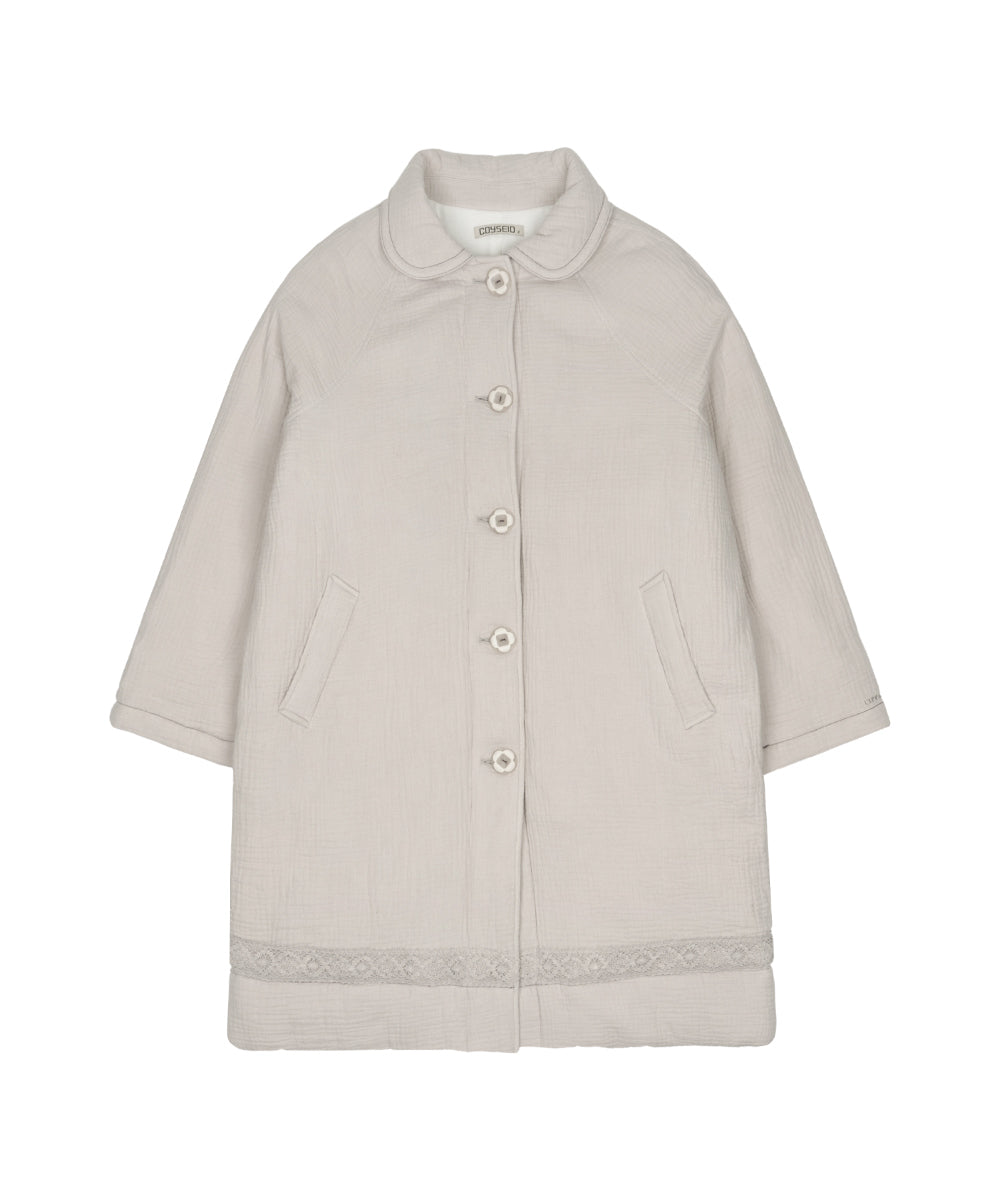 Coyseio - Soft Stitch Padded Coat (Light Beige) product image 13 | TRAB K-Fashion Australia
