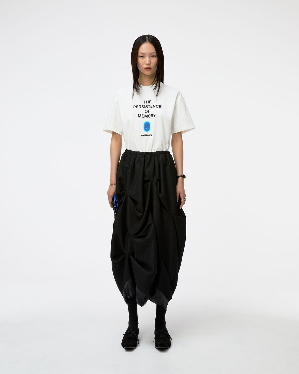 Ader Error - Blue net T-shirt Product. 49 (Off White) product image 1 | TRAB K-Fashion Australia