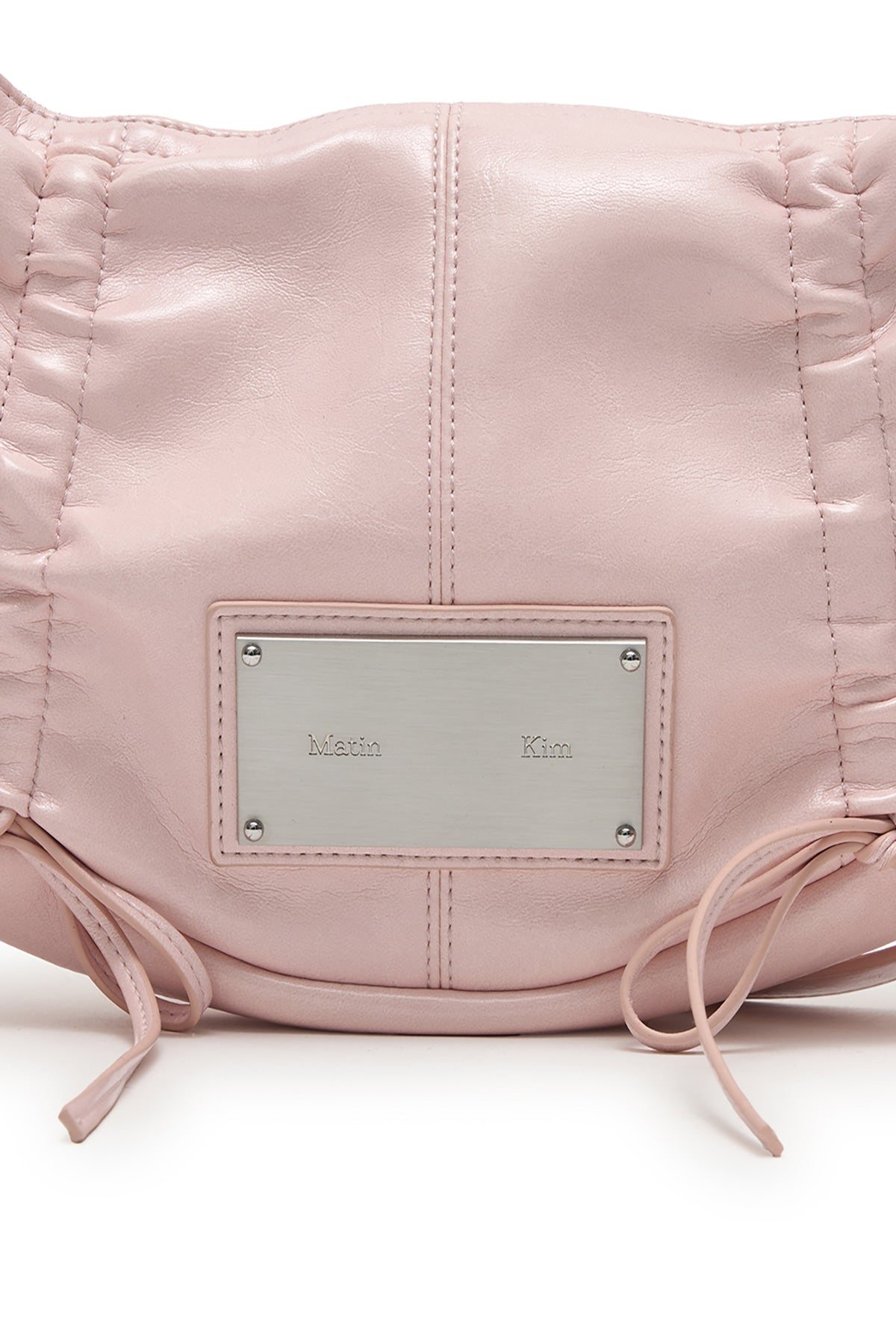 Matin Kim - Half Shirring Ribbon Round Bag (Light Pink) product image 4 | TRAB K-Fashion Australia
