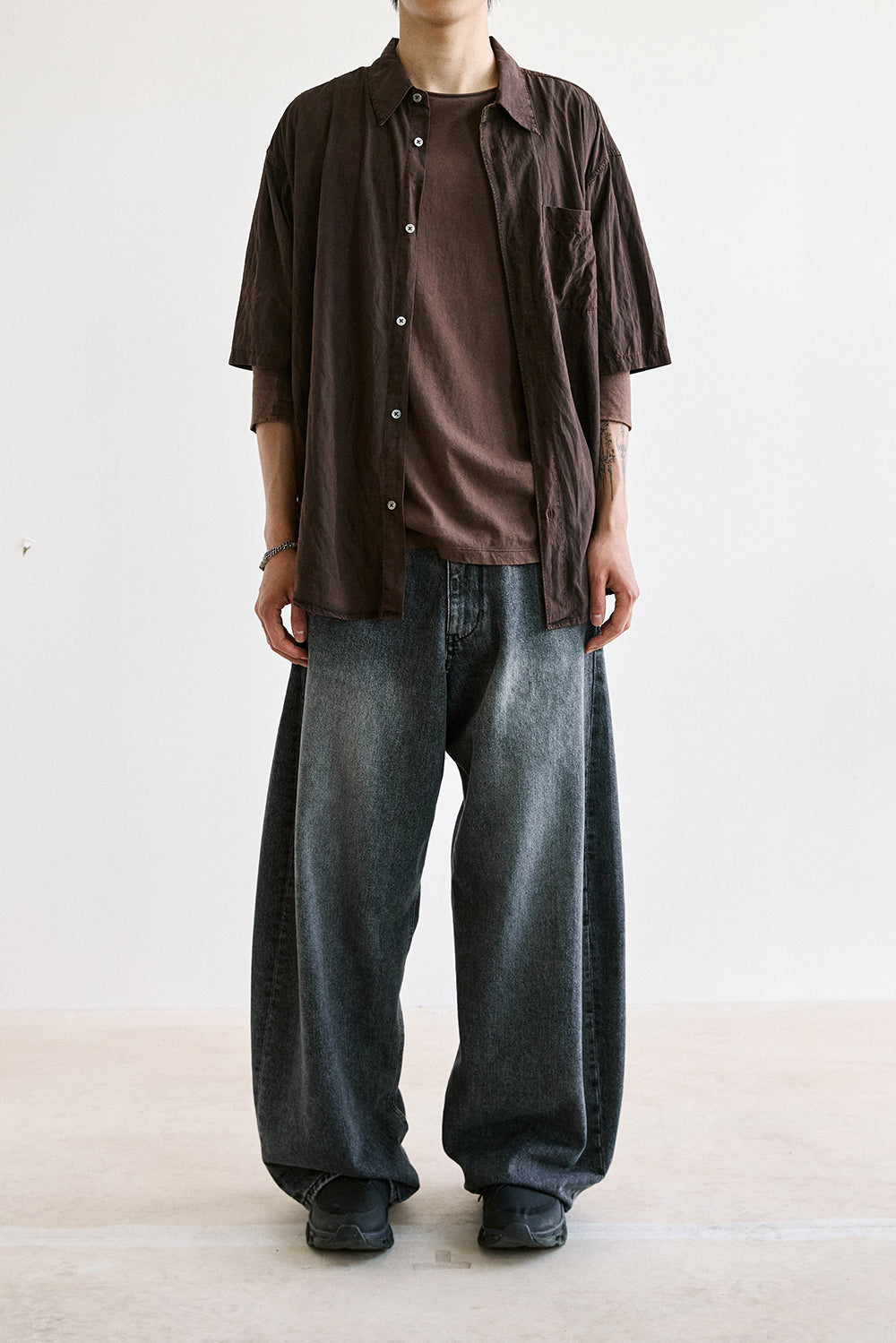 Hatchingroom - Rana Shirt 1/2 (Dark Burgundy) product image 8 | TRAB K-Fashion Australia