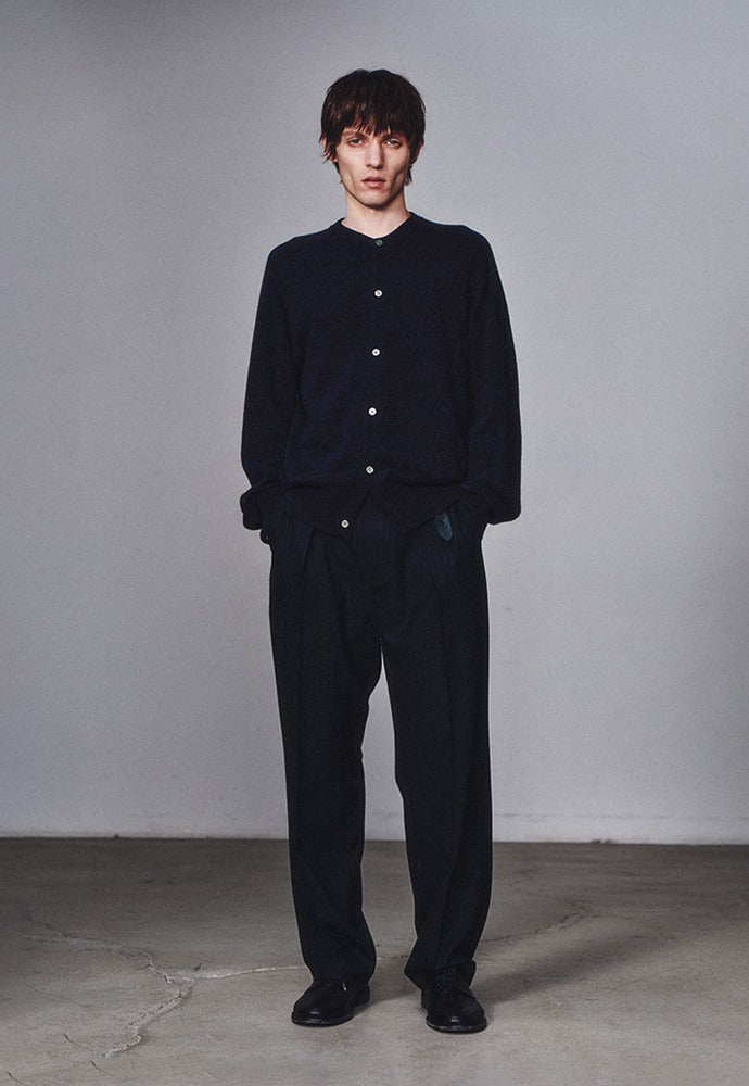 Art if acts - Wholegarment Round Neck Cardigan (Dark Navy) product image 1 | TRAB K-Fashion Australia