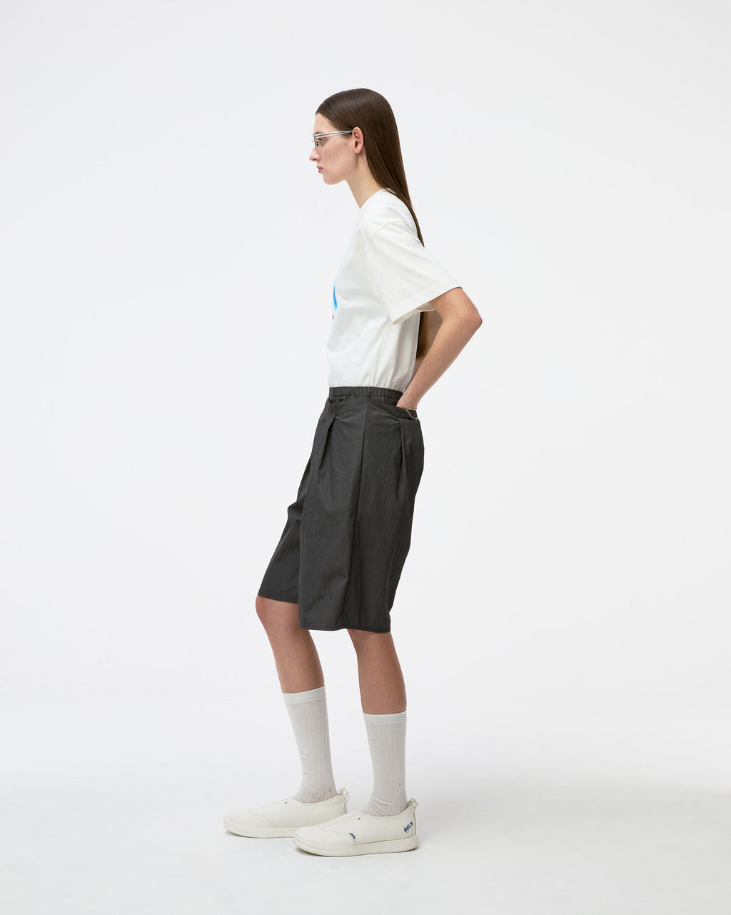 Ader Error - Blue net T-shirt Product. 51 (Off White) product image 5 | TRAB K-Fashion Australia