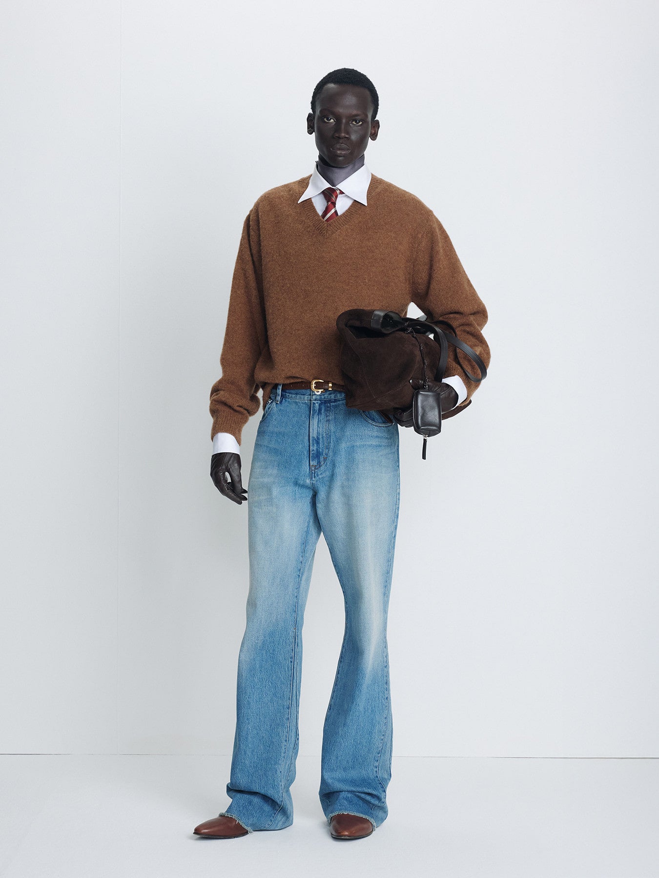 Tonywack - Re-Cut Flared Denim Jeans (Worn Blue) product image 1 | TRAB K-Fashion Australia