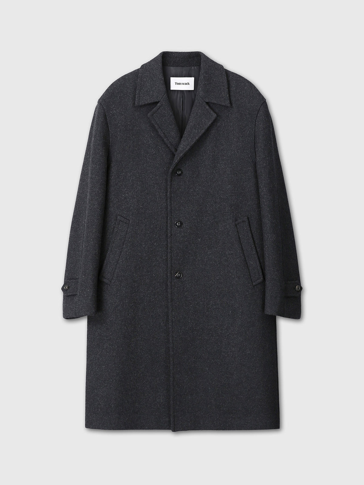 Tonywack - Felted Wool Tailored Coat (Charcoal) product image 7 | TRAB K-Fashion Australia