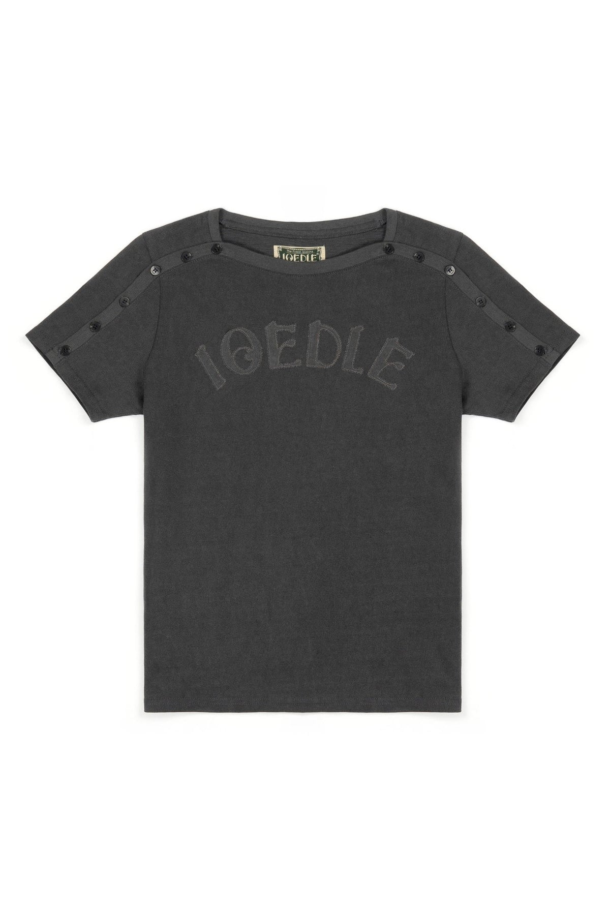 Ioedle - Closure Logo Boat Neck T-Shirt (Charcoal) product image 2 | TRAB K-Fashion Australia
