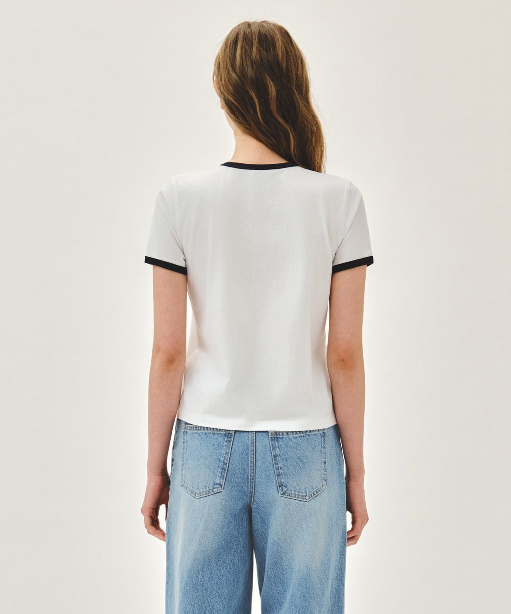 Marithe & Francois Girbaud - Classic Logo Ringer Tee (White) product image 3 | TRAB K-Fashion Australia