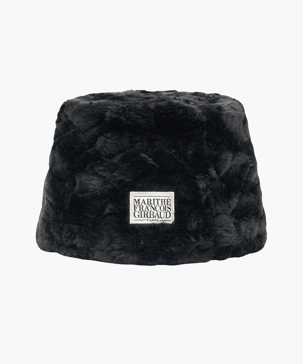 Marithe & Francois Girbaud - Nu Week Fur Bucket Hat (Black) product image 1 | TRAB K-Fashion Australia