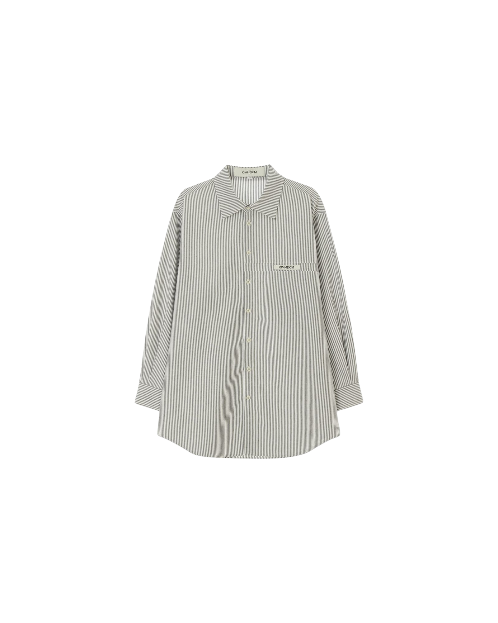 Kimhe Kim - Striped Kimhekim Label Shirt (Black) product image 1 | TRAB K-Fashion Australia
