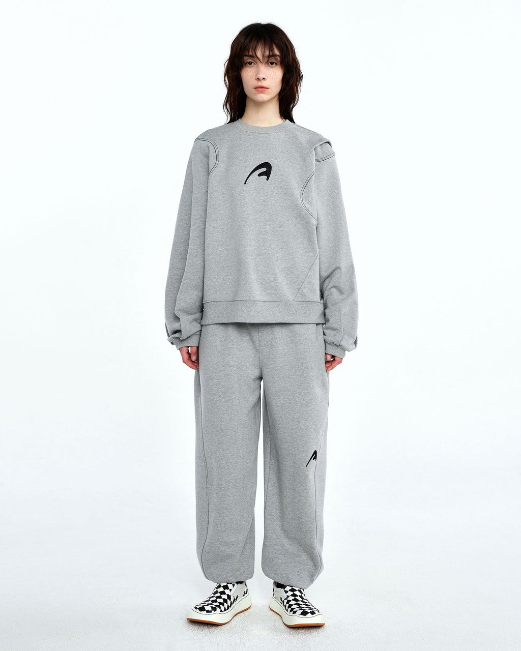 Ader Error - A-peec logo sweatshirt (Gray) product image 5 | TRAB K-Fashion Australia