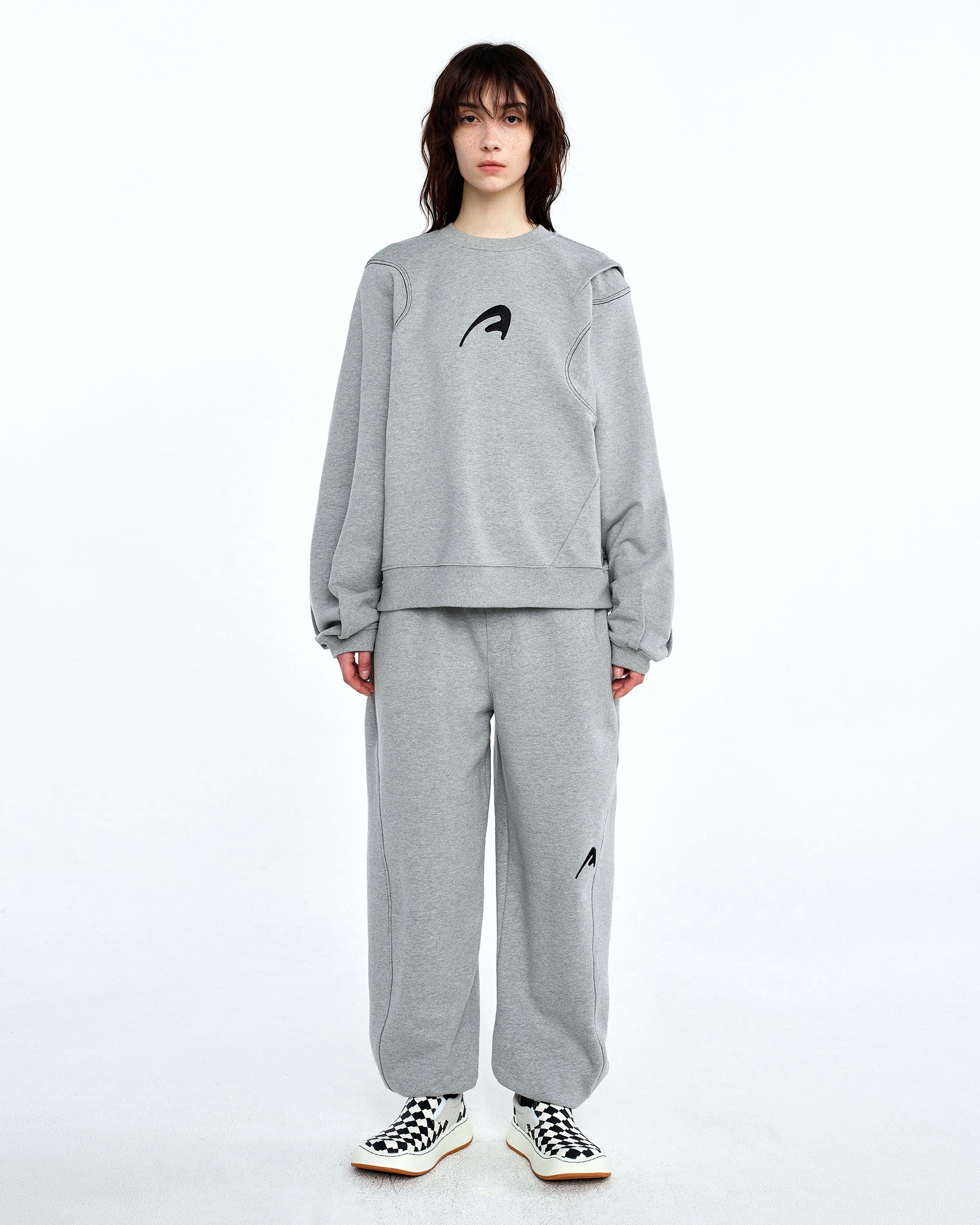 Ader Error - A-peec logo sweatshirt (Gray) product image 5 | TRAB K-Fashion Australia