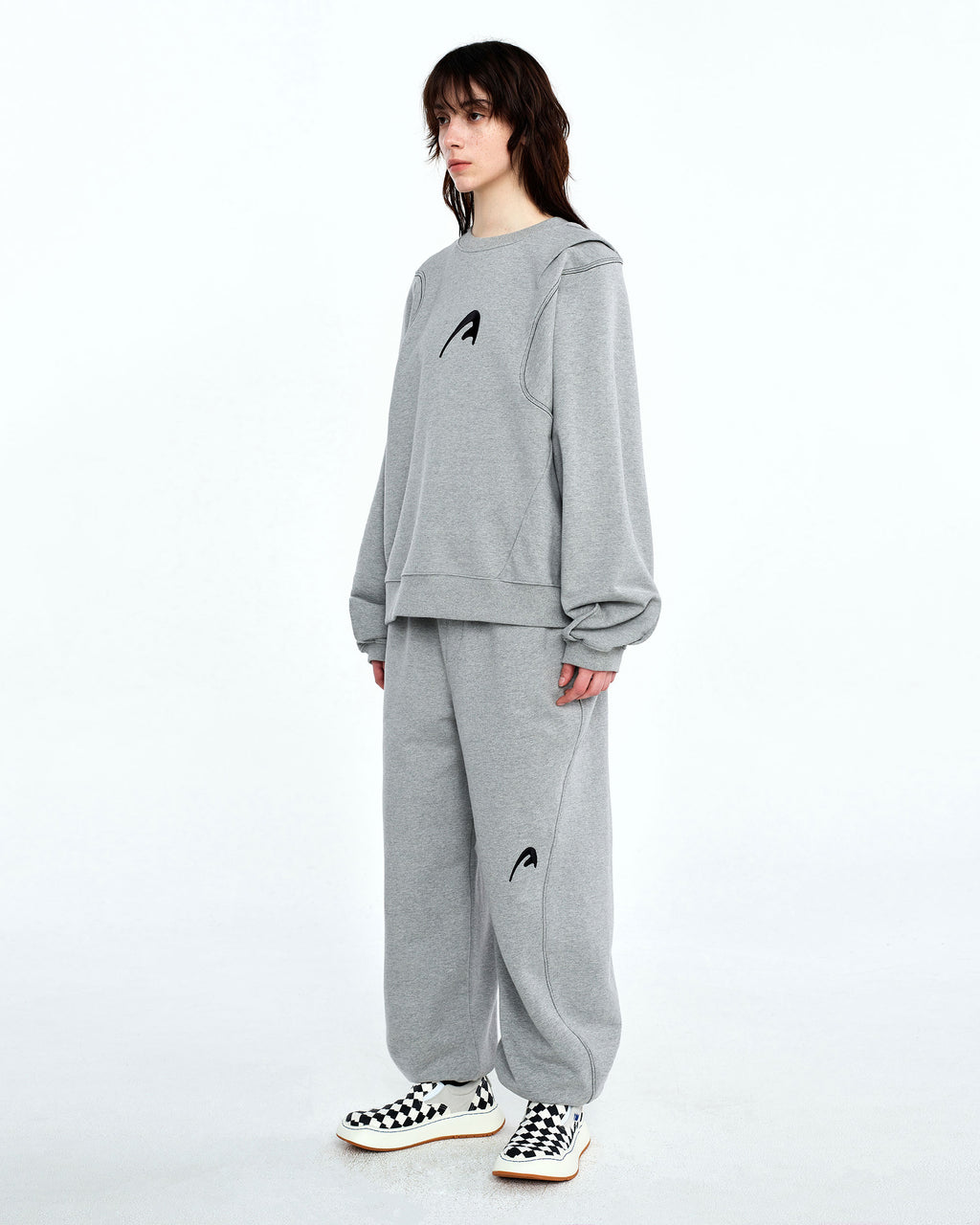 Ader Error - A-peec logo sweatshirt (Gray) product image 6 | TRAB K-Fashion Australia