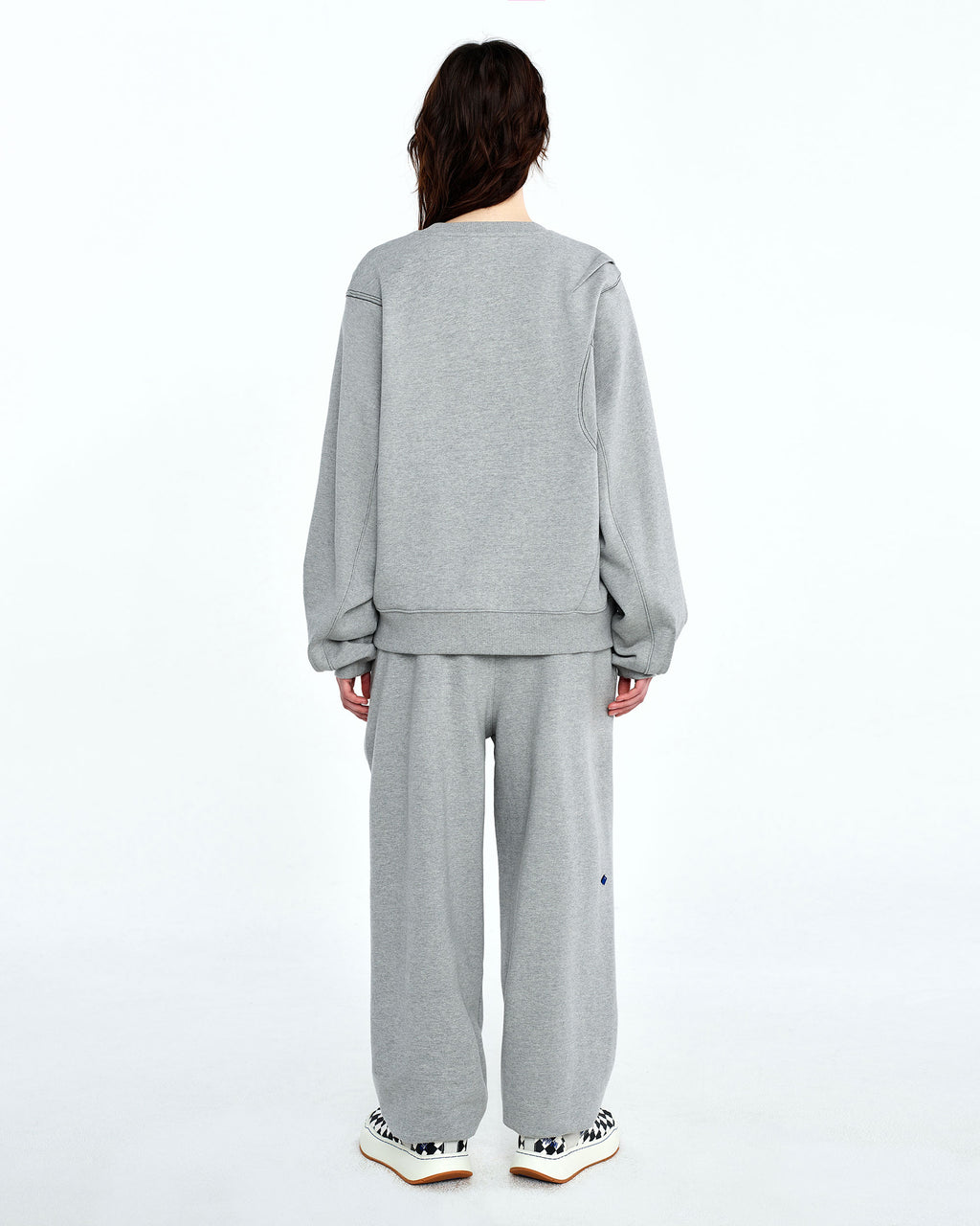 Ader Error - A-peec logo sweatshirt (Gray) product image 7 | TRAB K-Fashion Australia