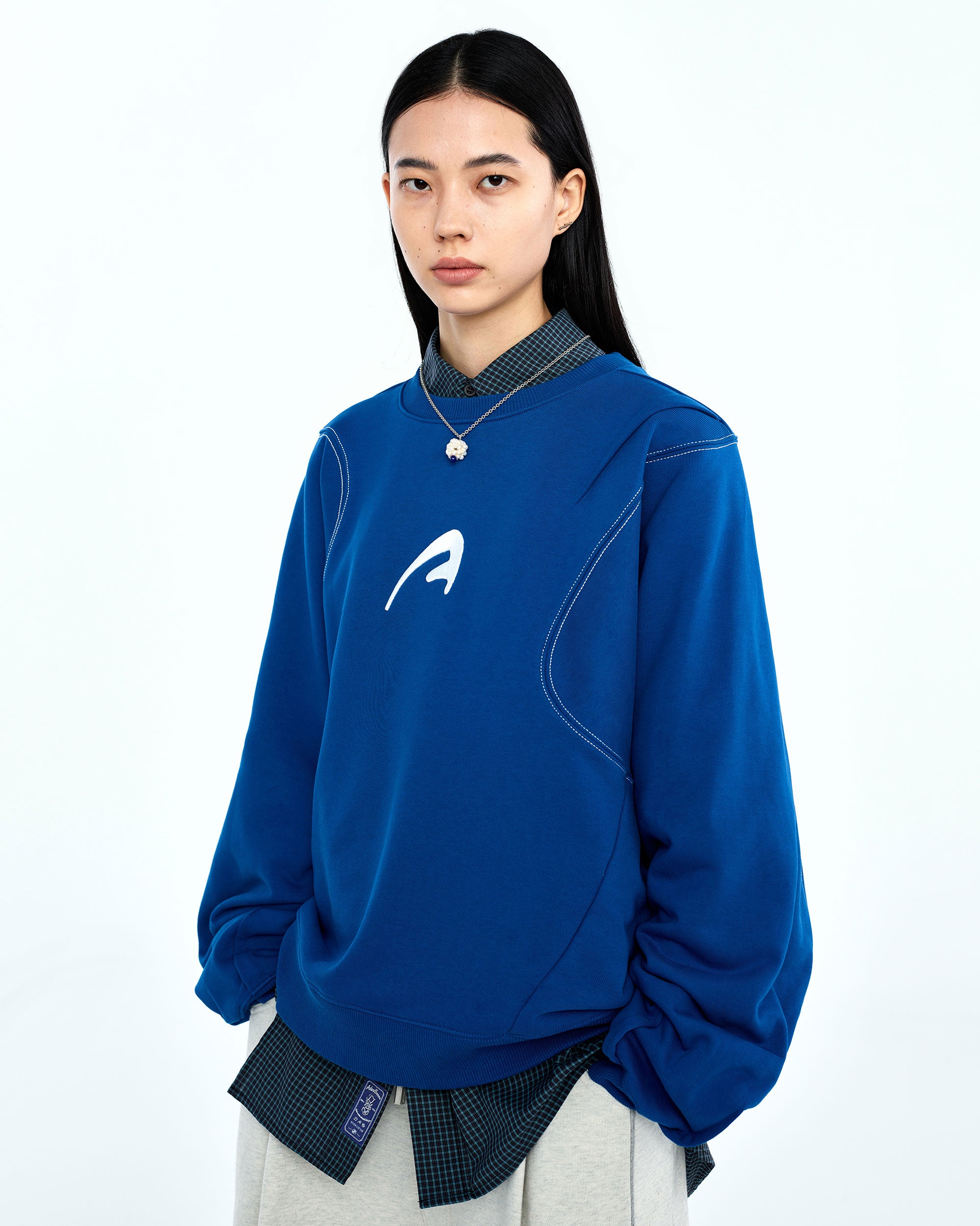 Ader Error - A-peec logo sweatshirt (Z-Blue) product image 2 | TRAB K-Fashion Australia