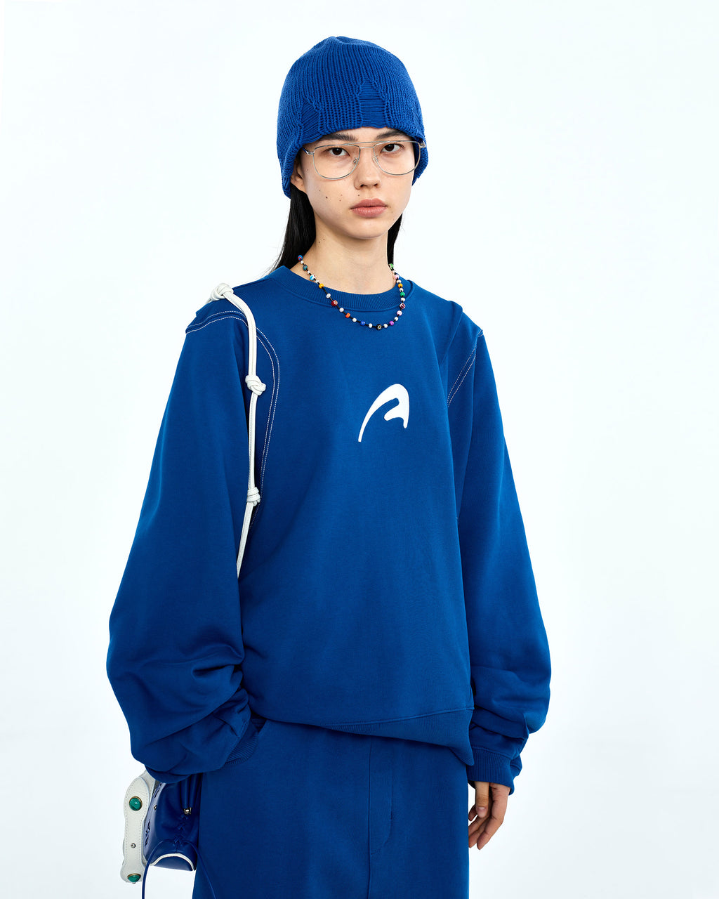 Ader Error - A-peec logo sweatshirt (Z-Blue) product image 4 | TRAB K-Fashion Australia