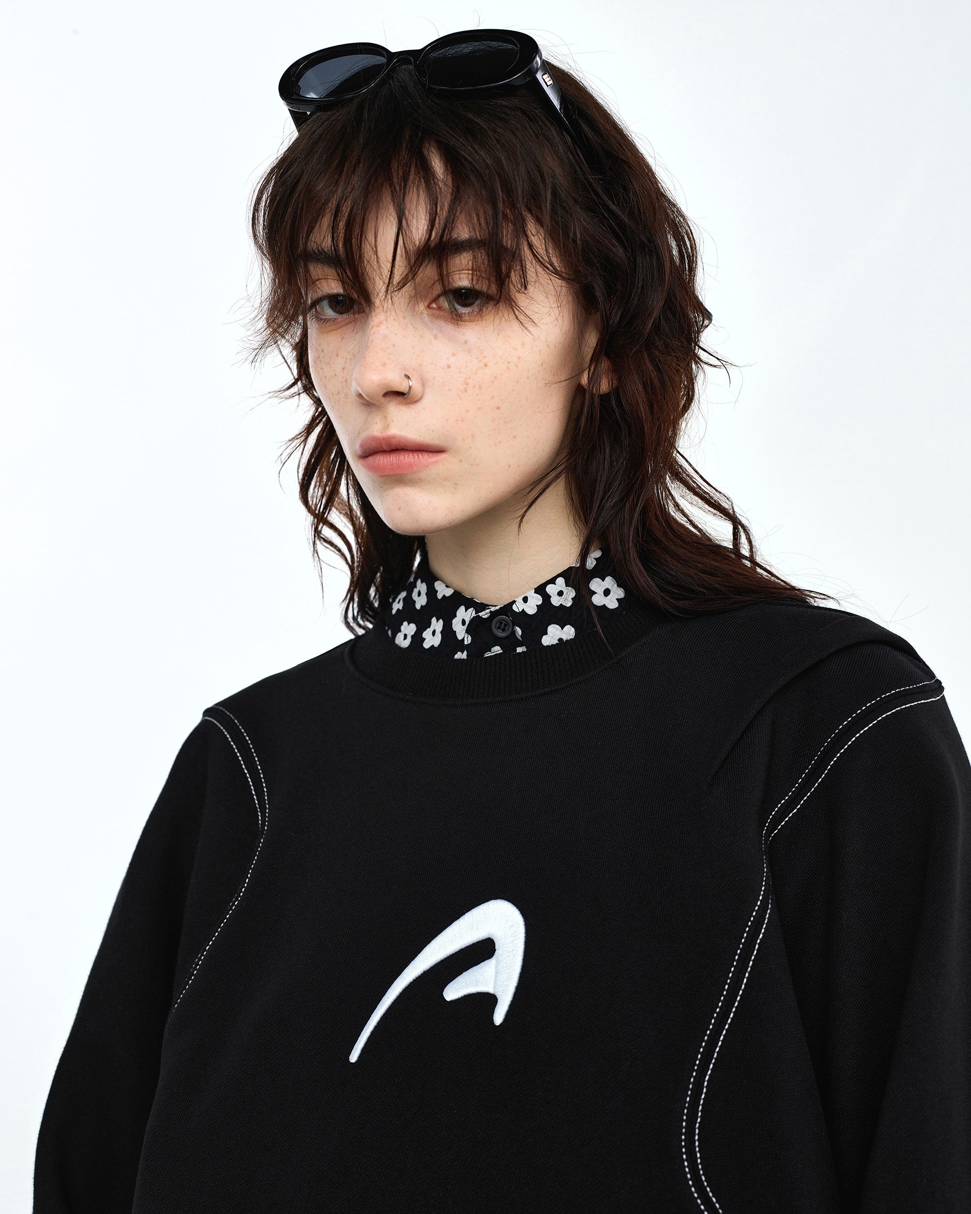 Ader Error - A-peec logo sweatshirt (Noir) product image 2 | TRAB K-Fashion Australia