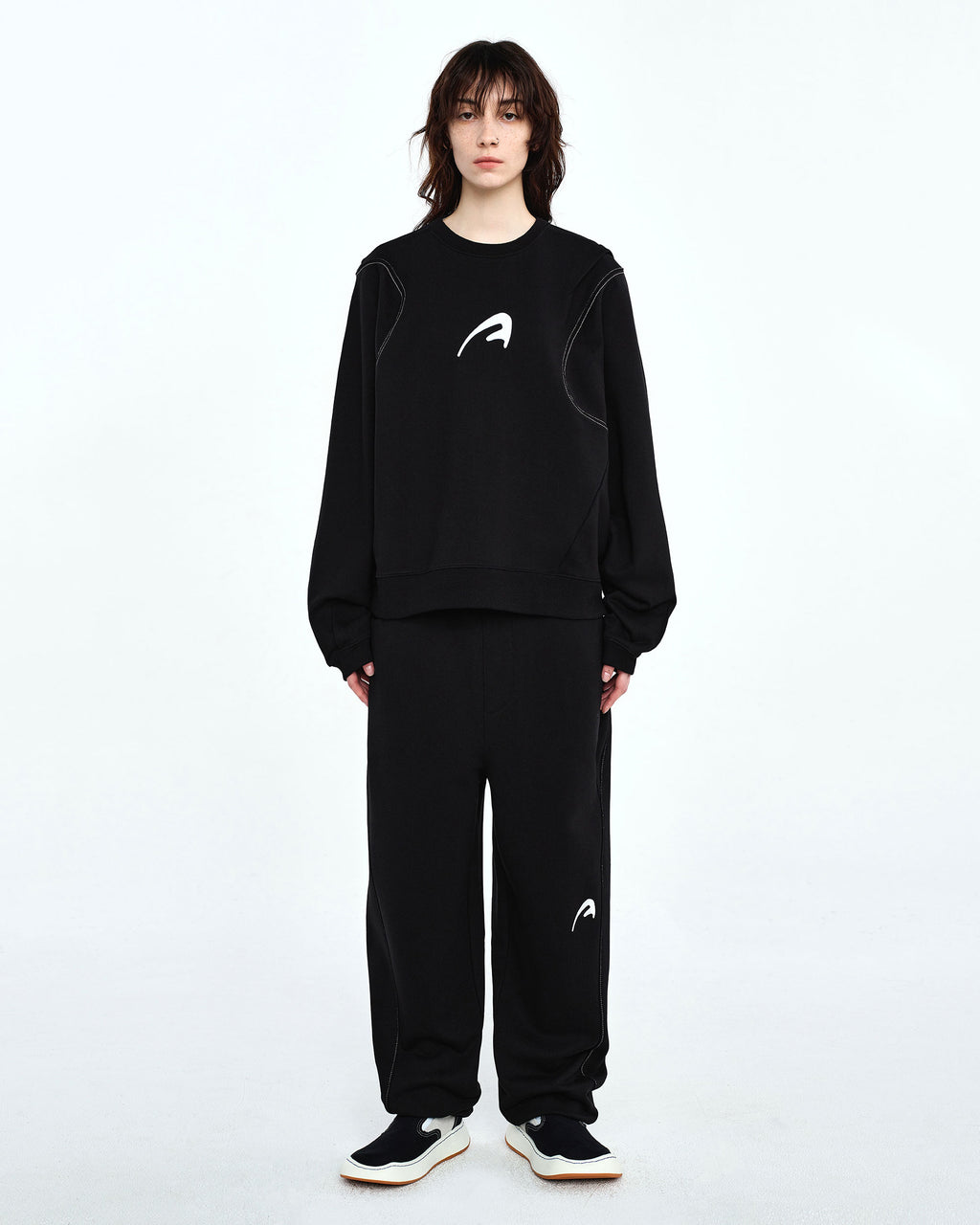 Ader Error - A-peec logo sweatshirt (Noir) product image 3 | TRAB K-Fashion Australia