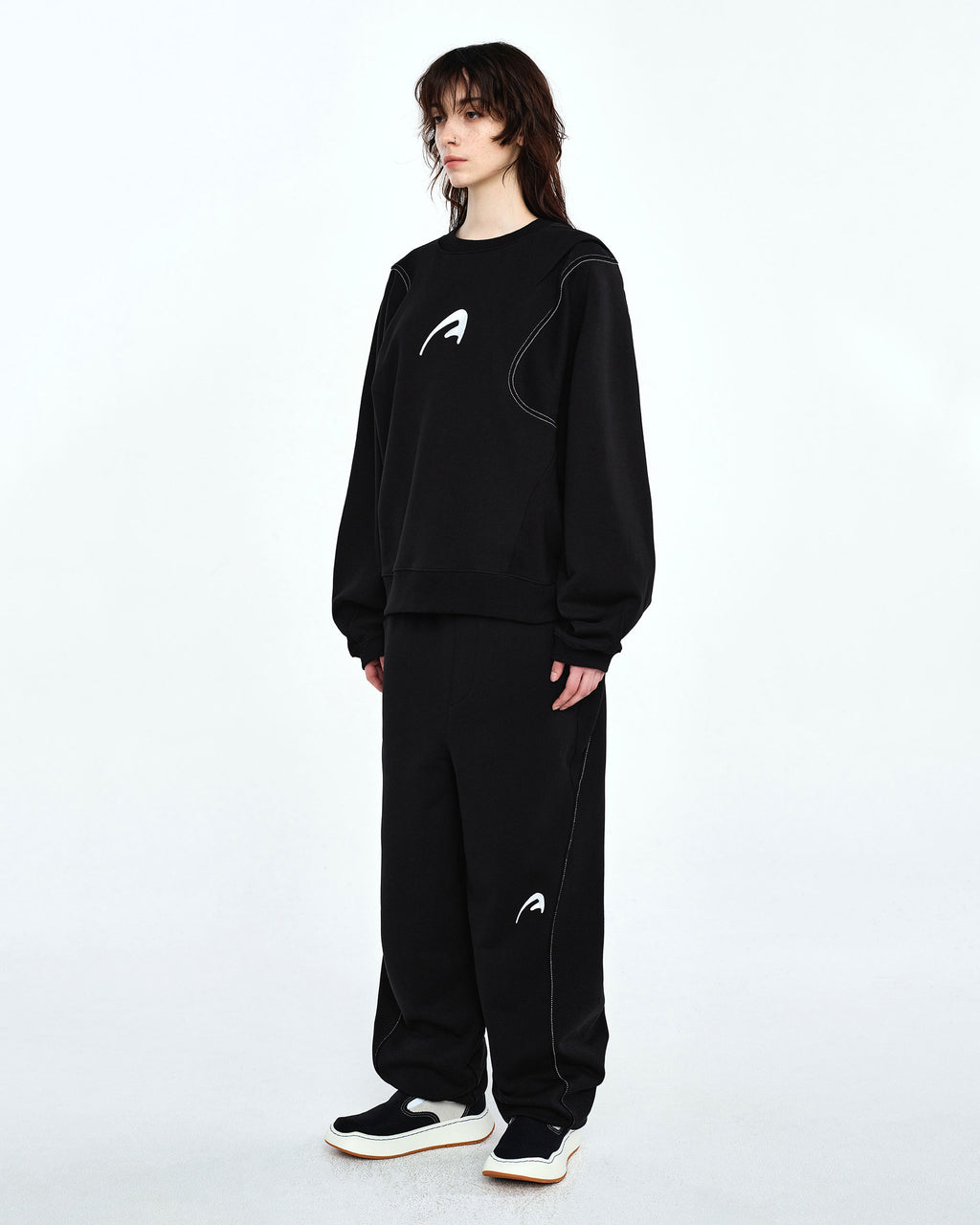 Ader Error - A-peec logo sweatshirt (Noir) product image 4 | TRAB K-Fashion Australia