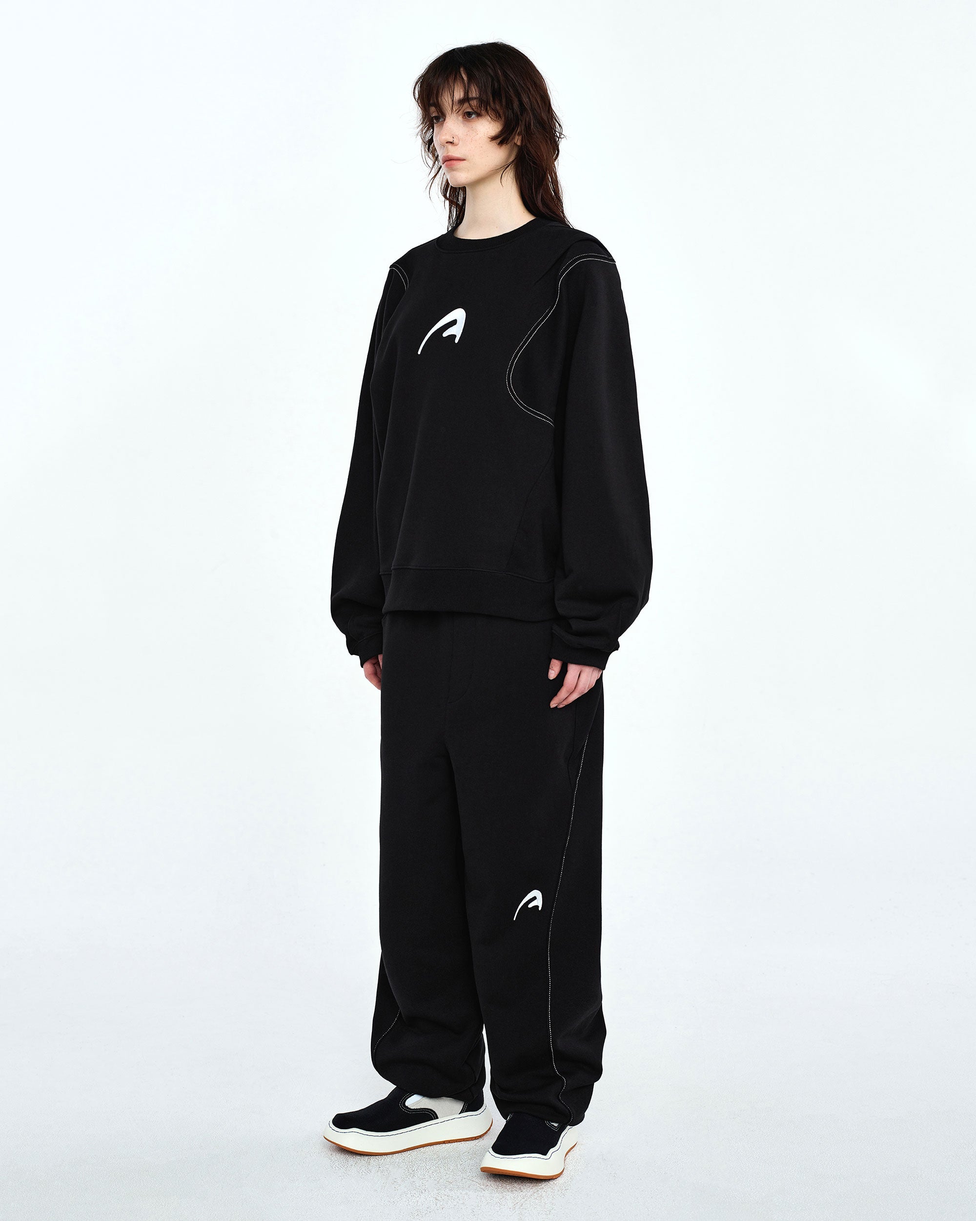 Ader Error - A-peec logo sweatshirt (Noir) product image 4 | TRAB K-Fashion Australia