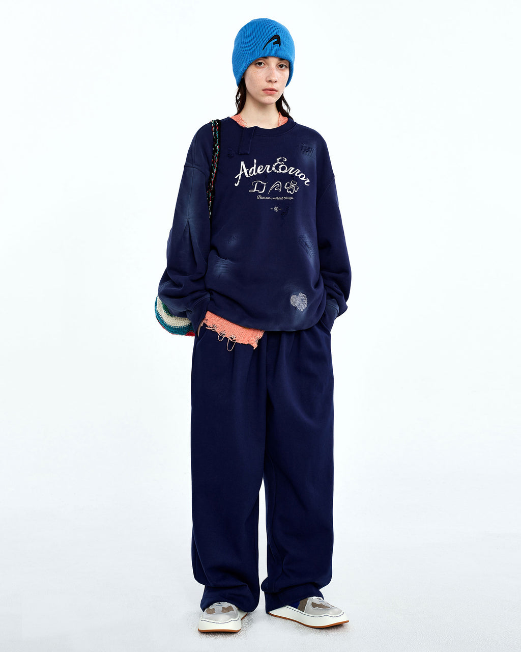 Ader Error - Sollec sweatshirt (Navy) product image 1 | TRAB K-Fashion Australia