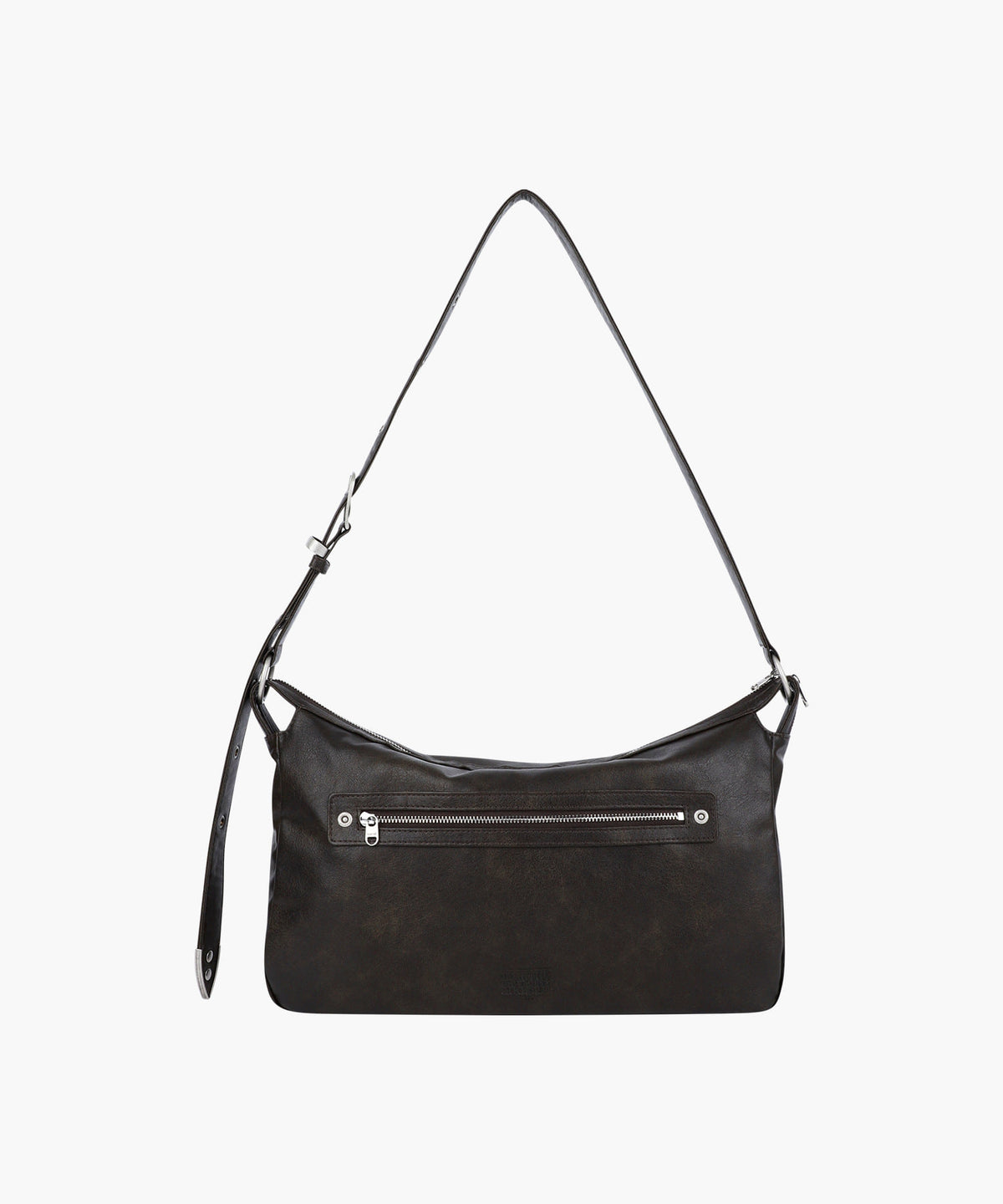 Marithe & Francois Girbaud - Classic Logo Zip Buckle Shoulder Bag (Brown) product image 1 | TRAB K-Fashion Australia