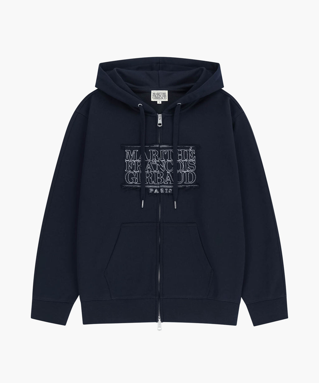 Marithe & Francois Girbaud - Classic Logo Applique Hoodie Zipup (Navy) product image 6 | TRAB K-Fashion Australia