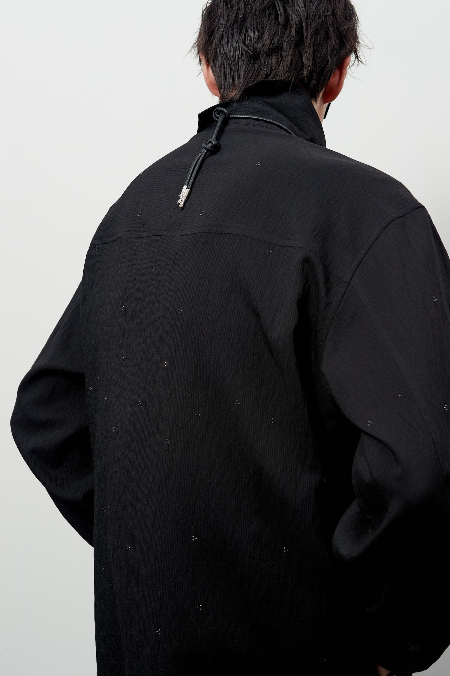 Stu - Crystal Stripe Shirt (Black) product image 15 | TRAB K-Fashion Australia