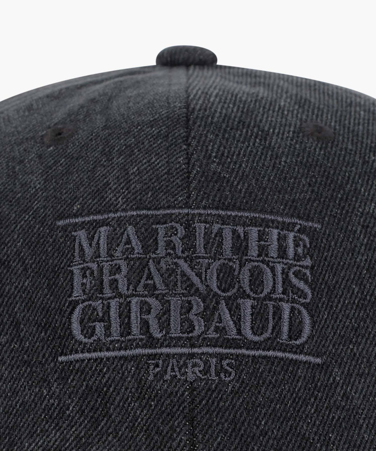 Marithe & Francois Girbaud - Denim Washing Small Classic Logo Covered Cap (Washed Black) product image 3 | TRAB K-Fashion Australia