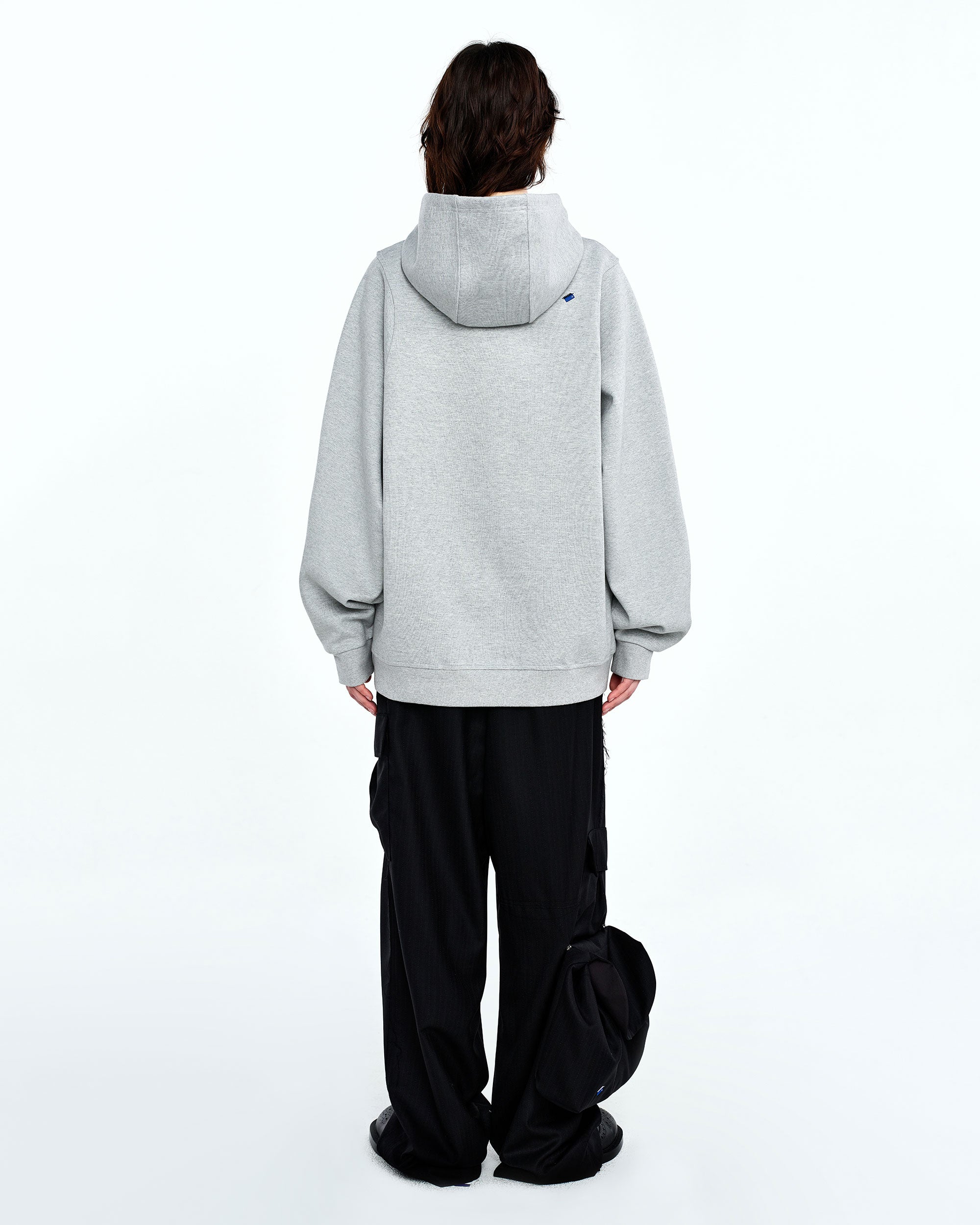 Ader Error - Dancy logo hoodie zip-up (Gray) product image 5 | TRAB K-Fashion Australia